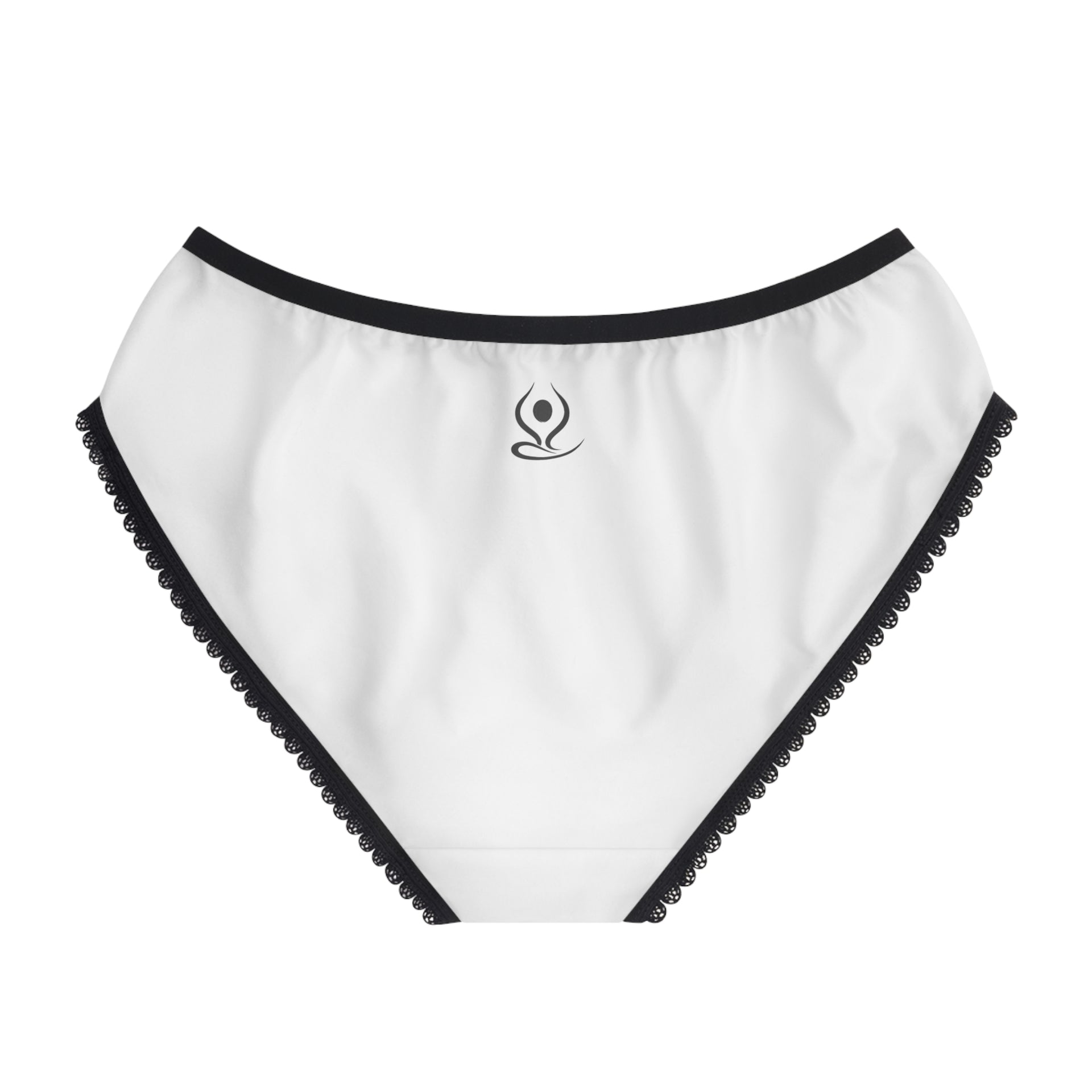 Women's Briefs — Minimal Yoga Lotus Logo Lace-Trim Underwear