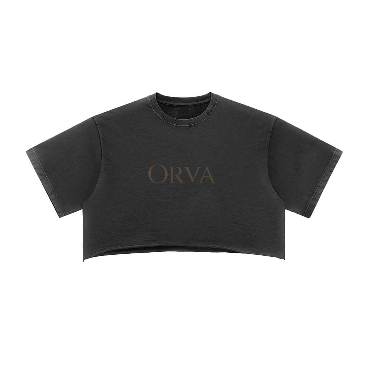 Snow Washed Raw Edge Crop Top