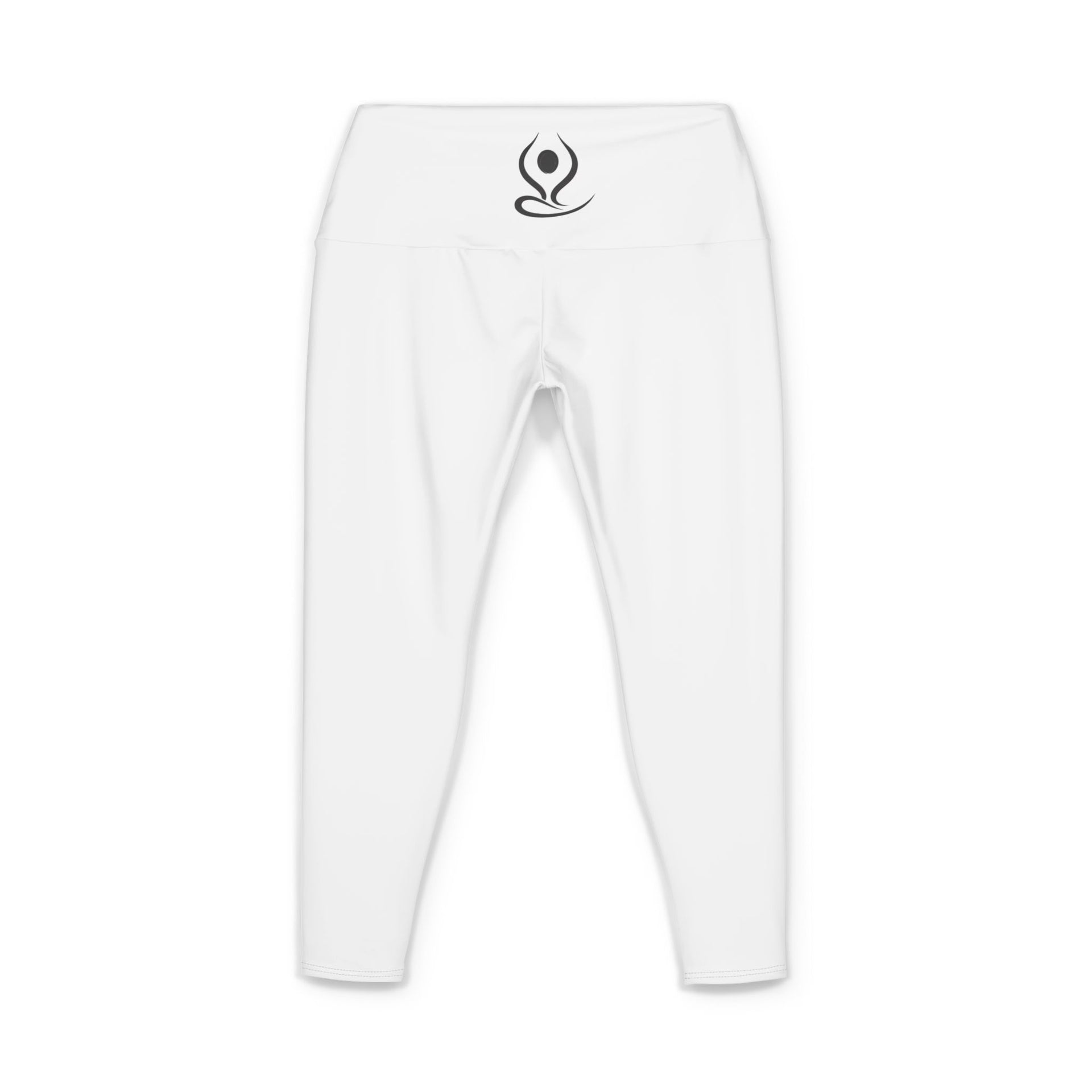 Yoga Pants — Women's High-Waist AOP Leggings with Minimal Lotus Logo