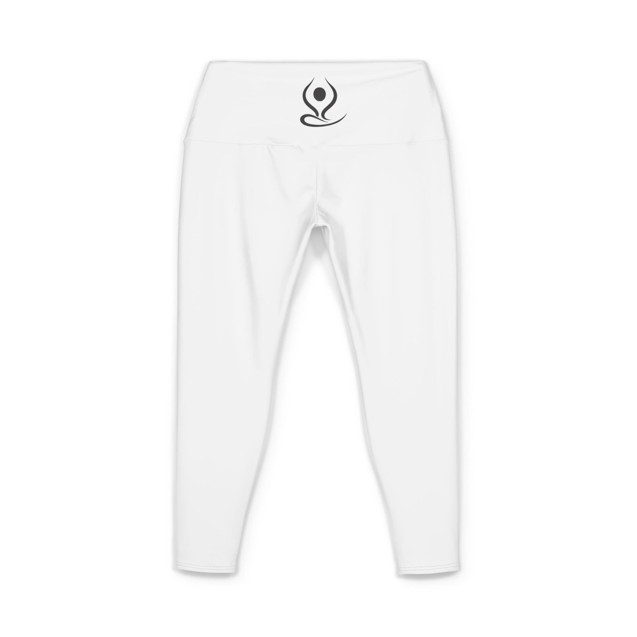 Yoga Pants — Women's High-Waist AOP Leggings with Minimal Lotus Logo
