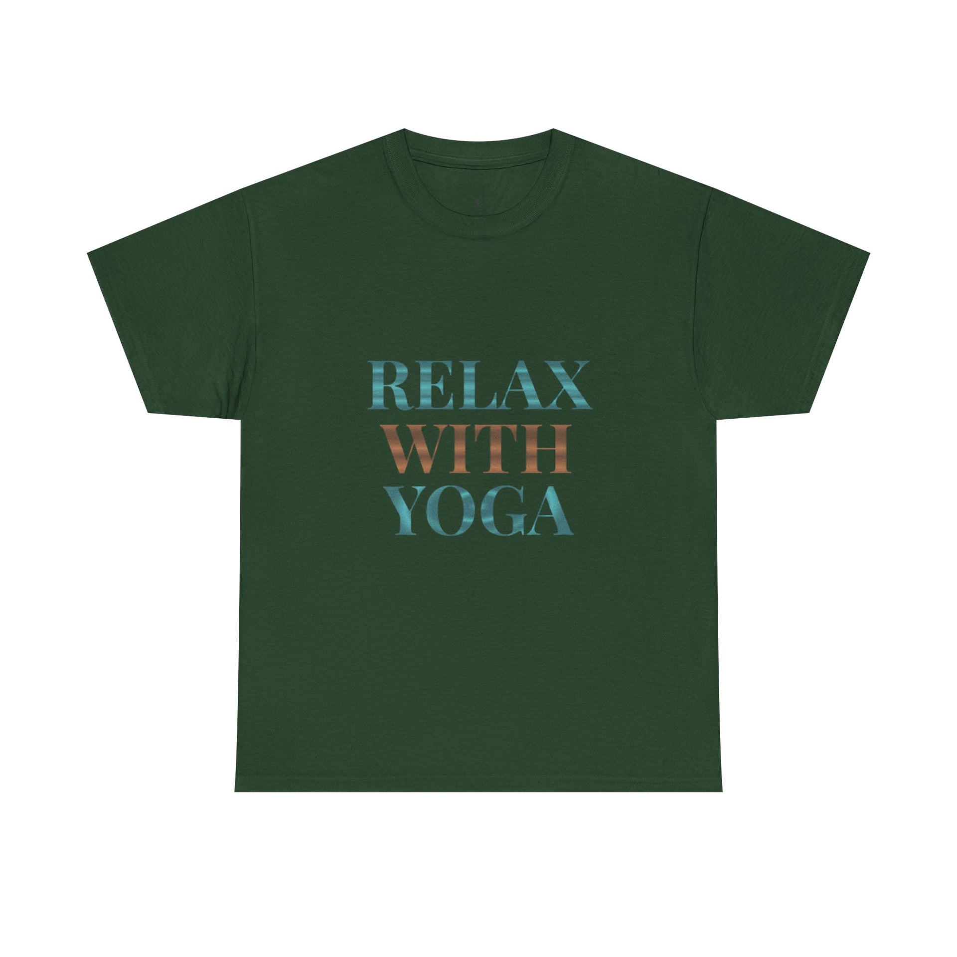 Relax With Yoga T-Shirt — Minimal Wellness Tee for Yogis & Meditation