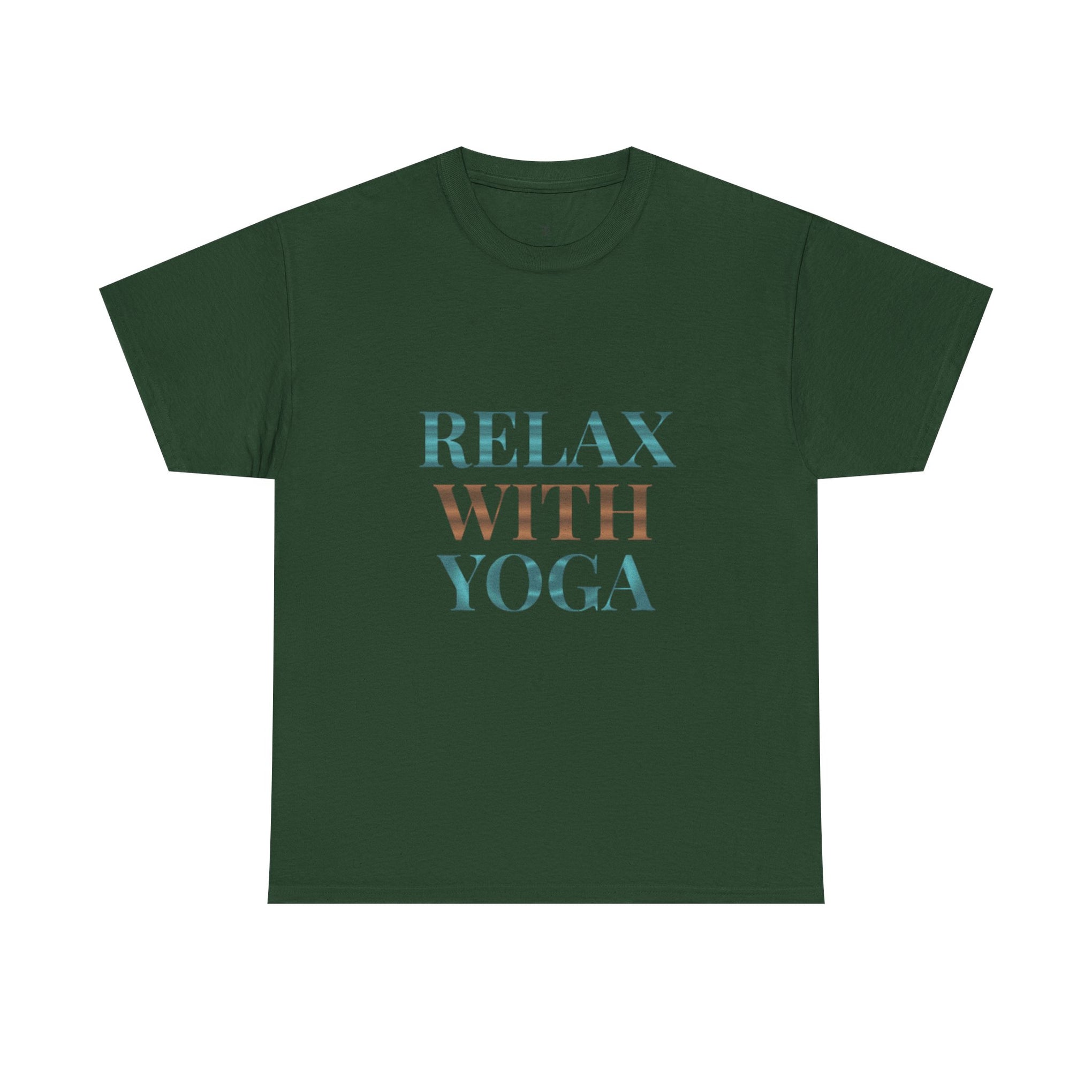 Relax With Yoga T-Shirt — Minimal Wellness Tee for Yogis & Meditation