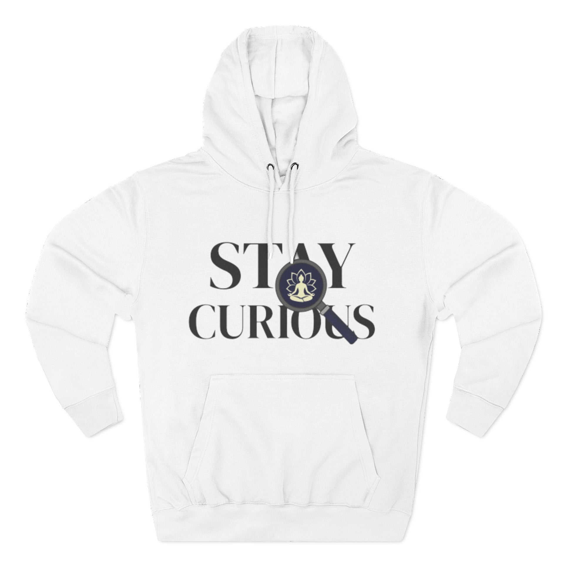 Stay Curious Fleece Hoodie — 'Inhale Exhale' Mindfulness Hoodie
