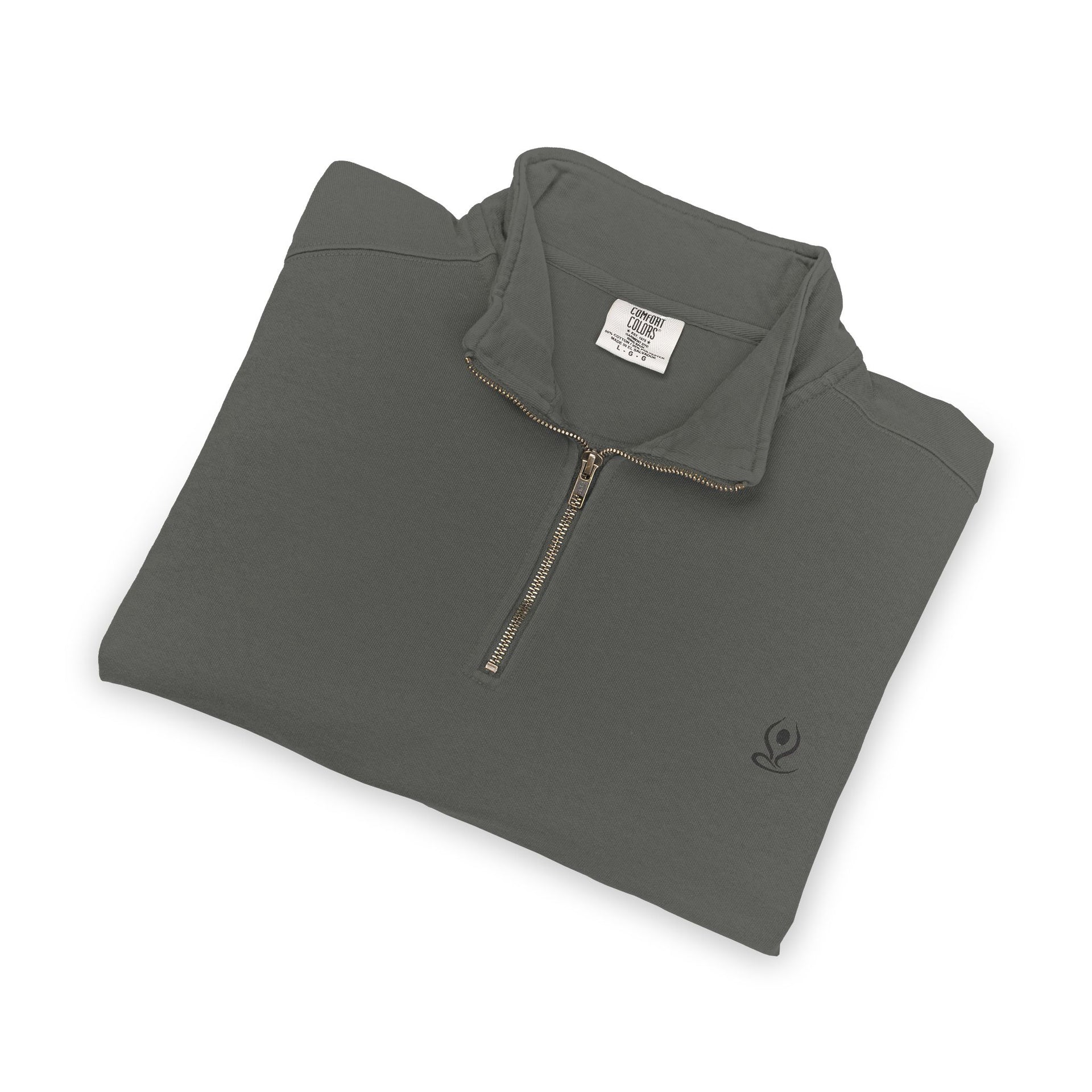 Quarter-Zip Sweatshirt — Mind Body Soul Graphic Relaxed Pullover