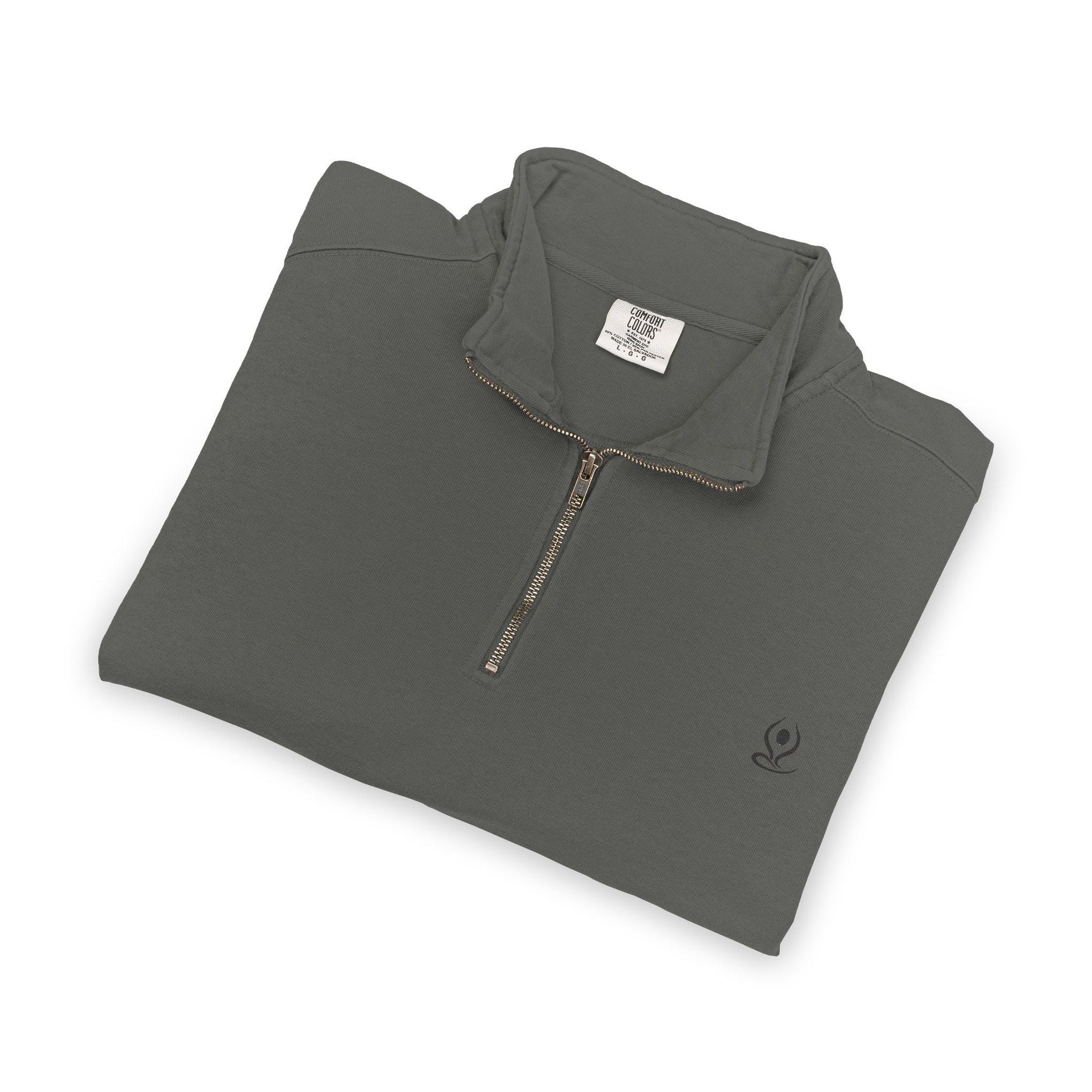 Quarter-Zip Sweatshirt — Mind Body Soul Graphic Relaxed Pullover