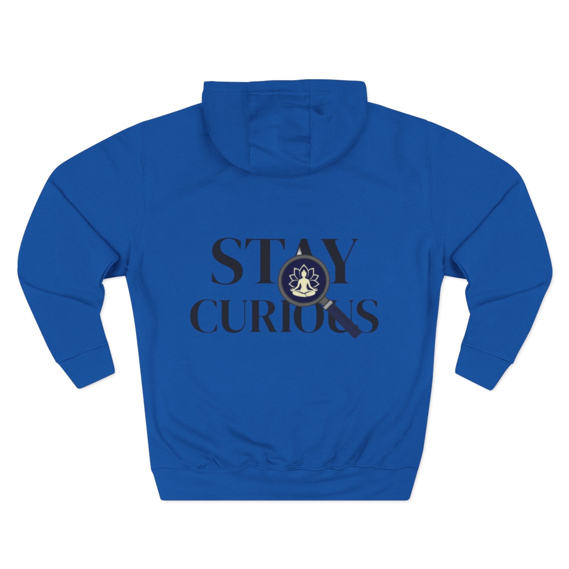 Stay Curious Fleece Hoodie — 'Inhale Exhale' Mindfulness Hoodie