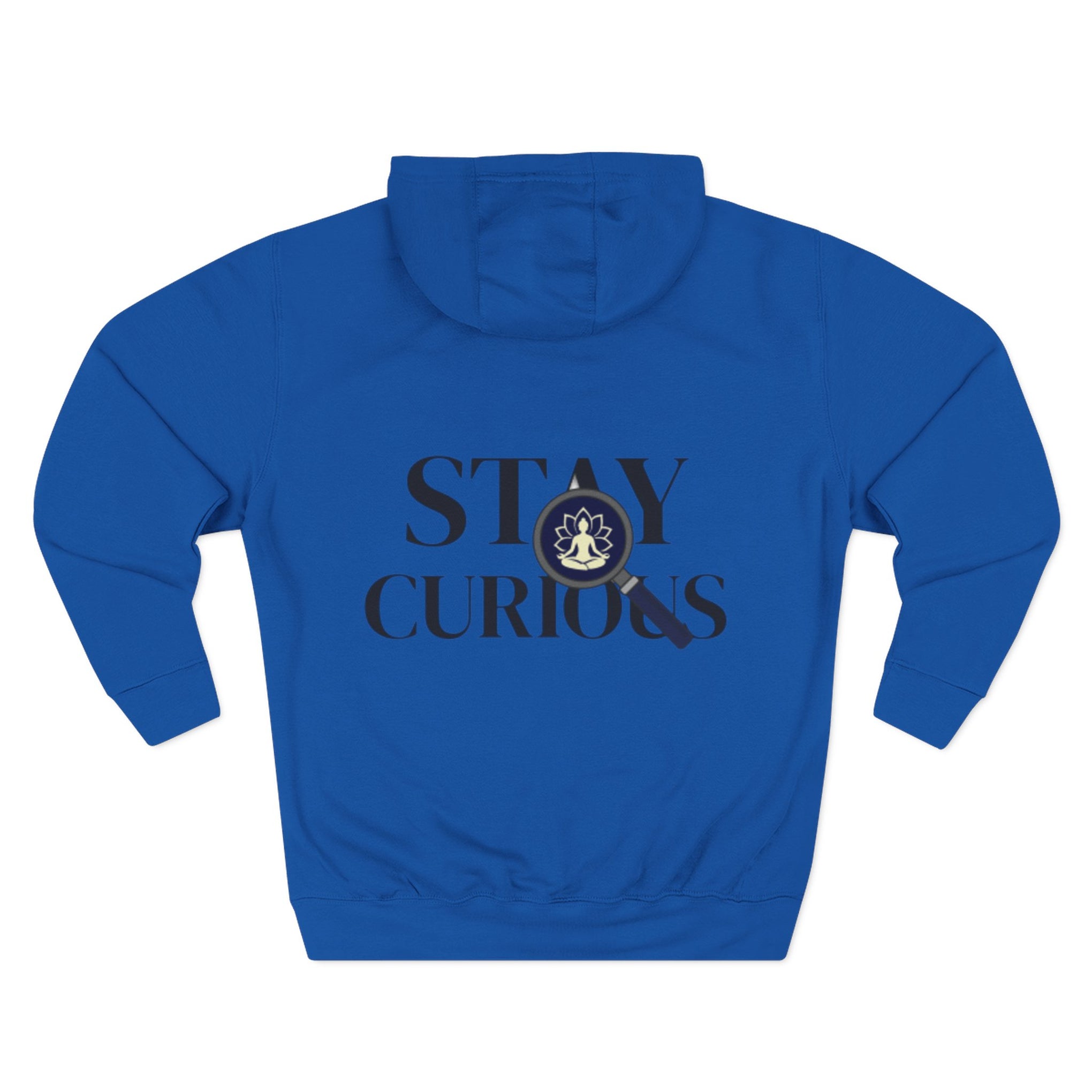 Stay Curious Fleece Hoodie — 'Inhale Exhale' Mindfulness Hoodie