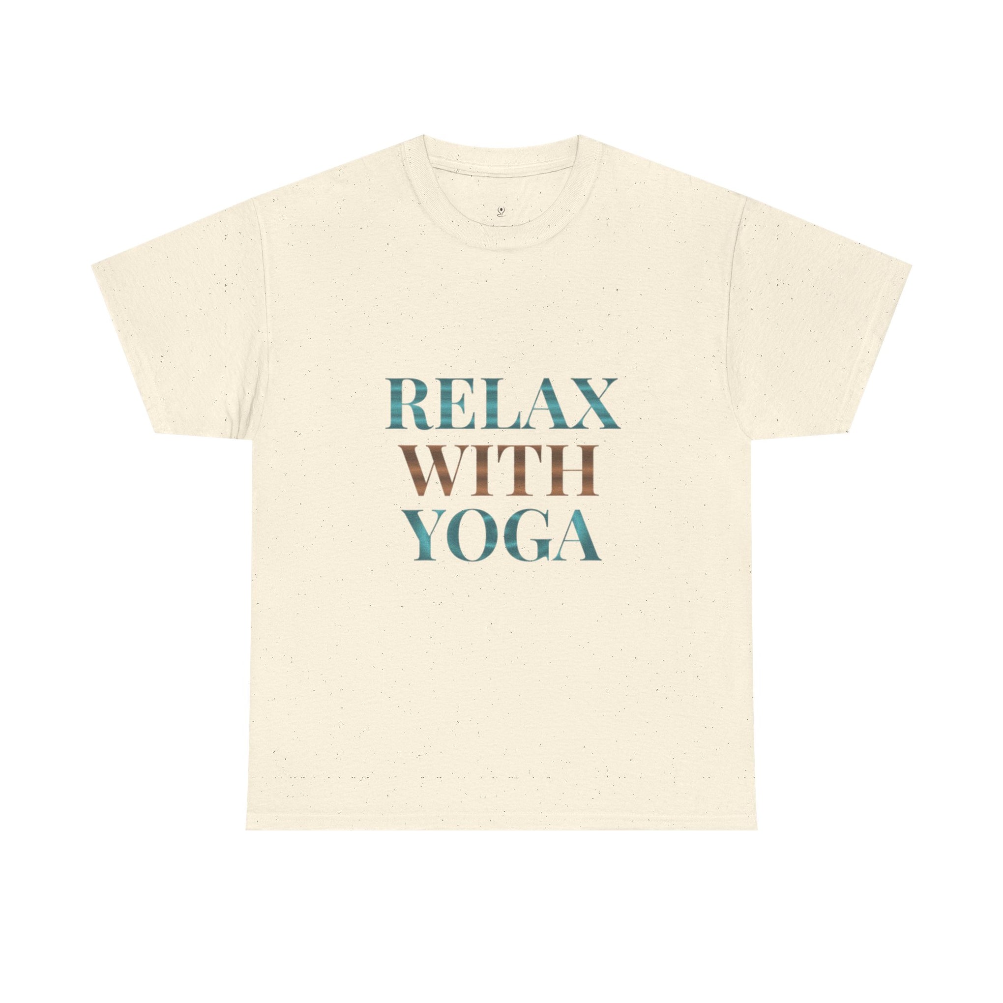 Relax With Yoga T-Shirt — Minimal Wellness Tee for Yogis & Meditation