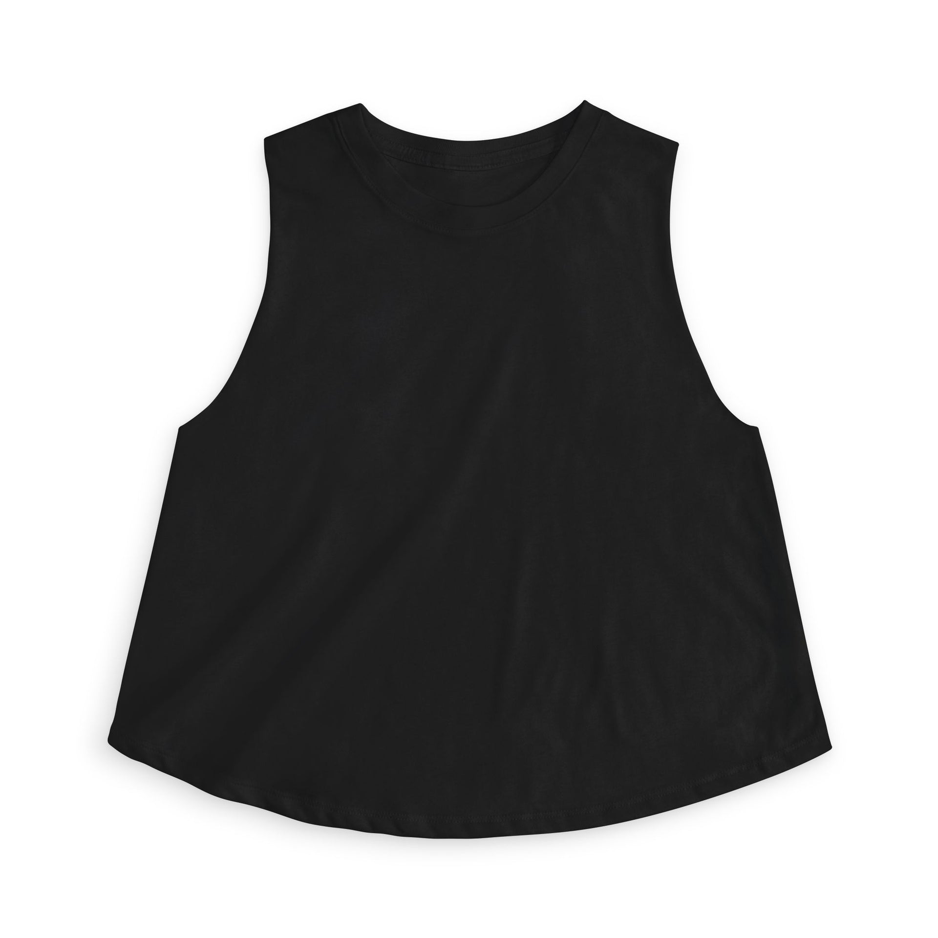 Crop Top — Minimal White Yoga Tank, Relaxed Women's Workout & Lounge Top