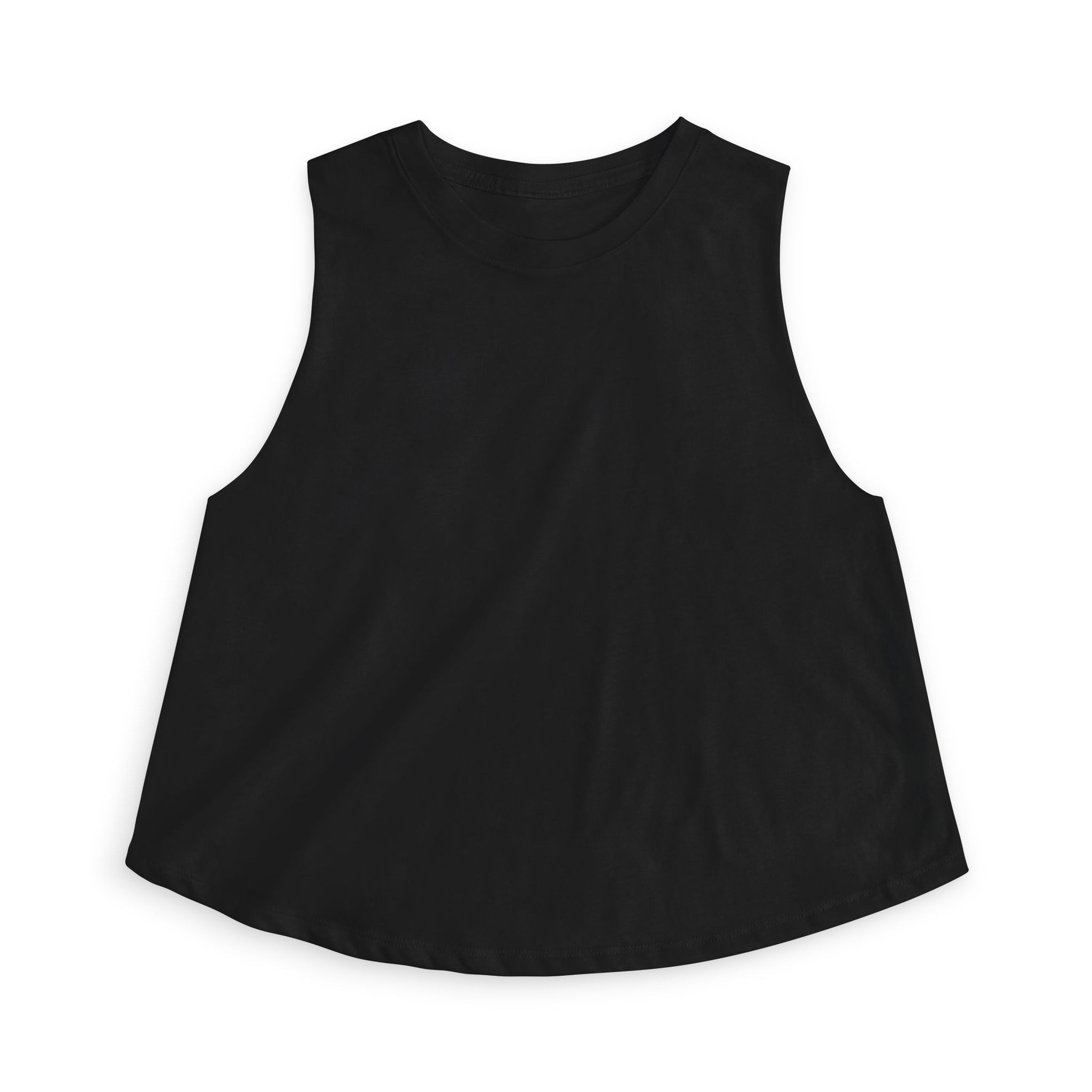Crop Top — Minimal White Yoga Tank, Relaxed Women's Workout & Lounge Top