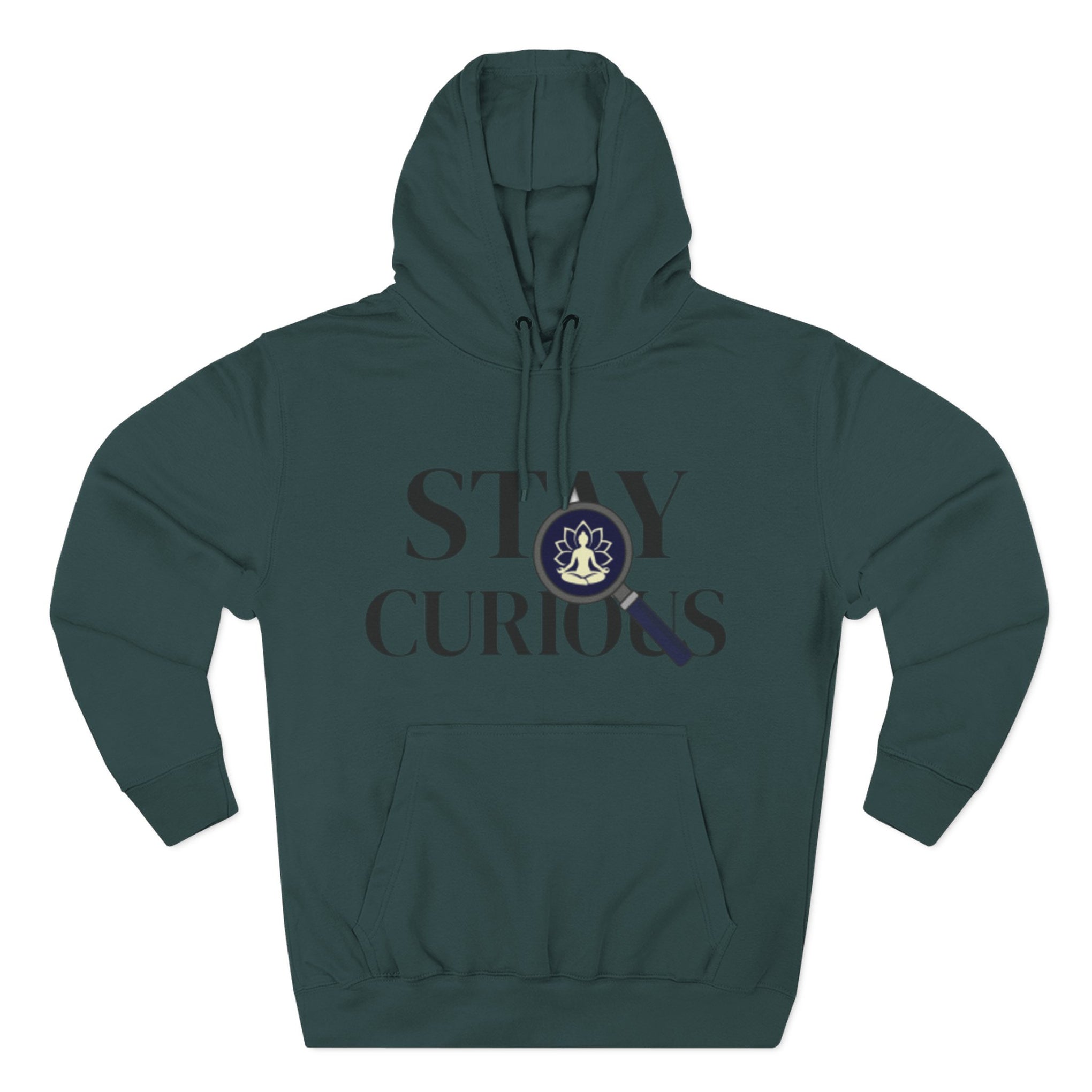 Stay Curious Fleece Hoodie — 'Inhale Exhale' Mindfulness Hoodie