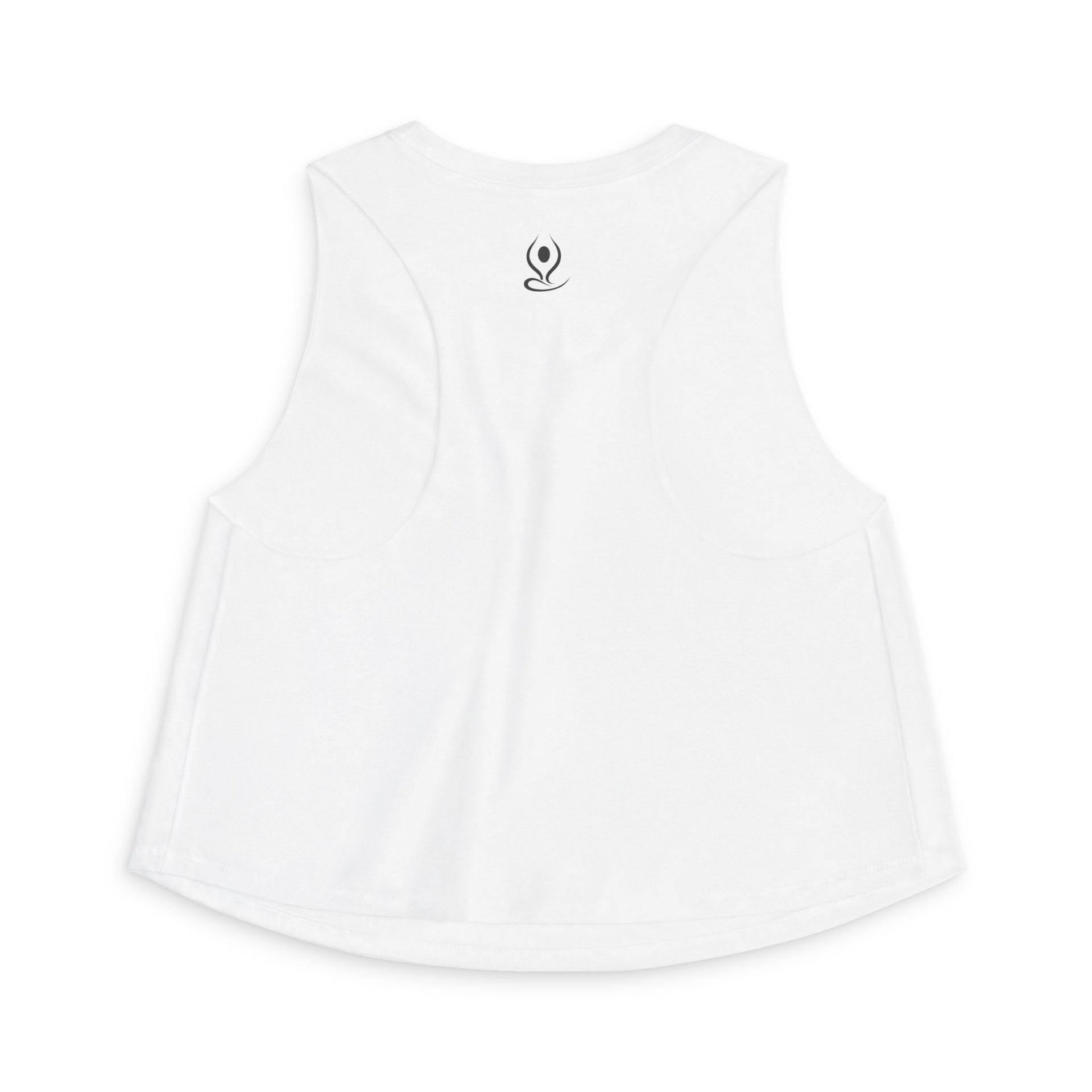 Crop Top — Minimal White Yoga Tank, Relaxed Women's Workout & Lounge Top