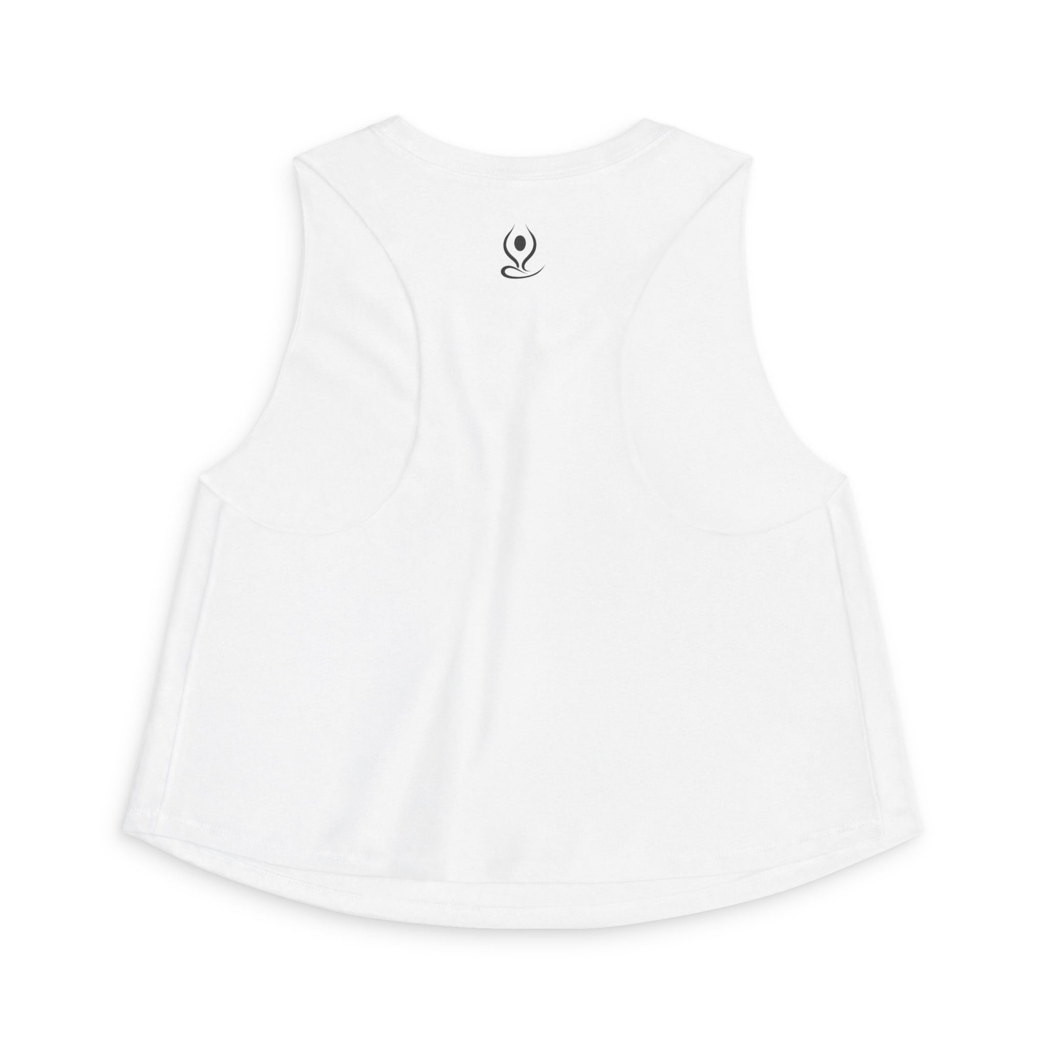 Crop Top — Minimal White Yoga Tank, Relaxed Women's Workout & Lounge Top