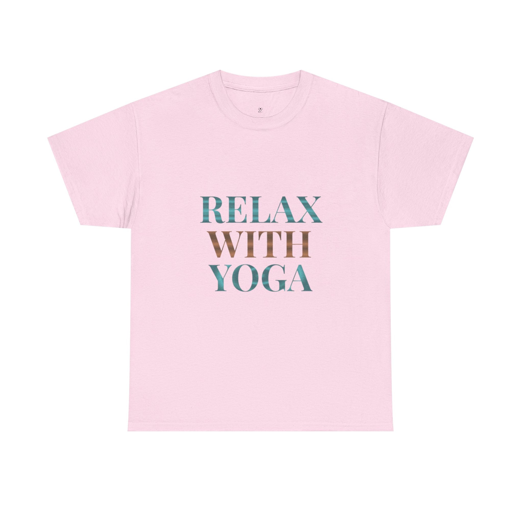 Relax With Yoga T-Shirt — Minimal Wellness Tee for Yogis & Meditation