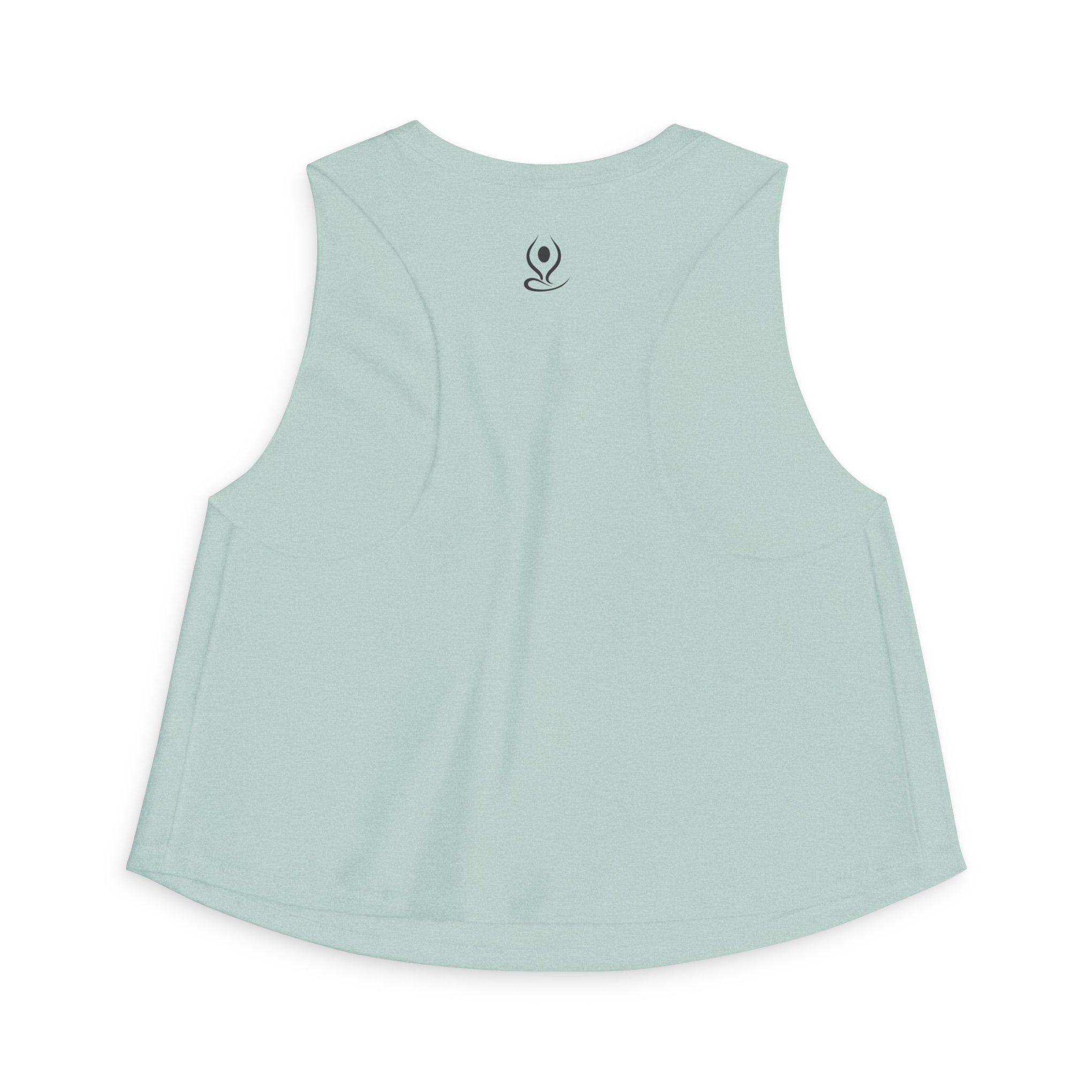 Crop Top — Minimal White Yoga Tank, Relaxed Women's Workout & Lounge Top