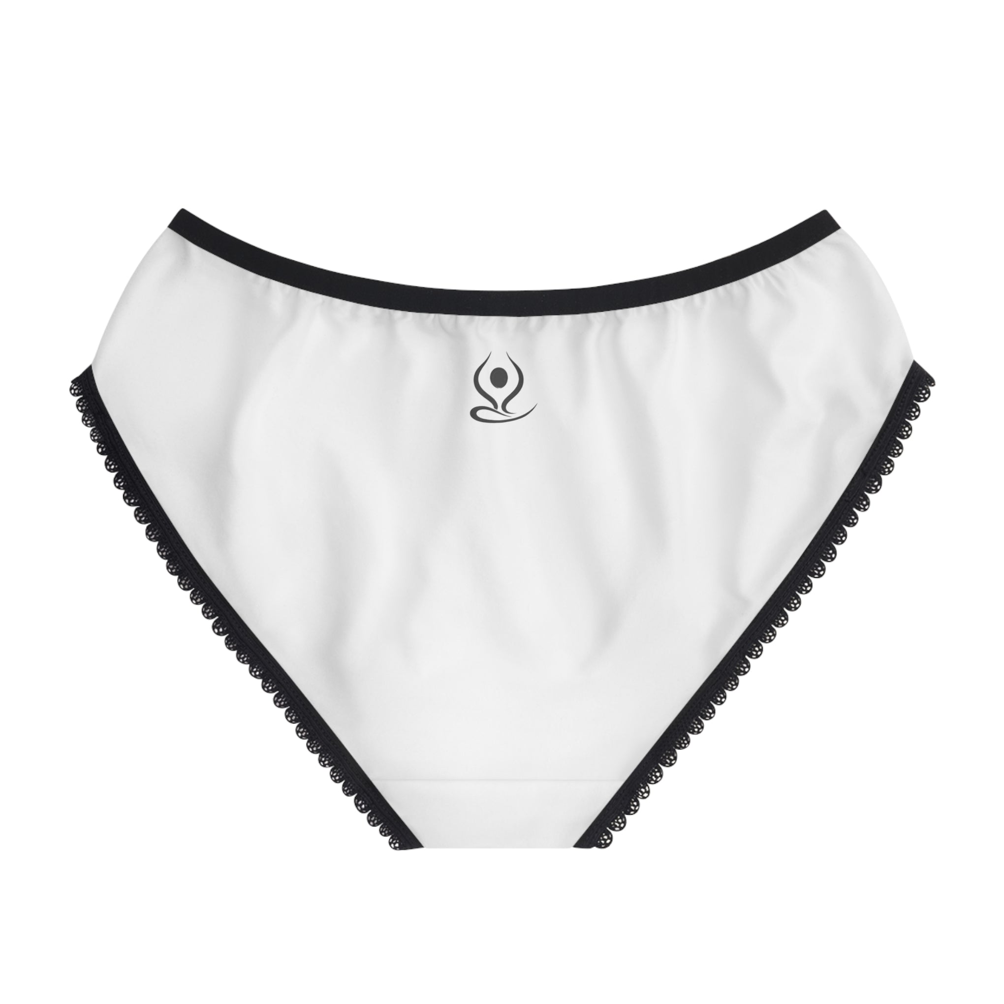 Women's Briefs — Minimal Yoga Lotus Logo Lace-Trim Underwear