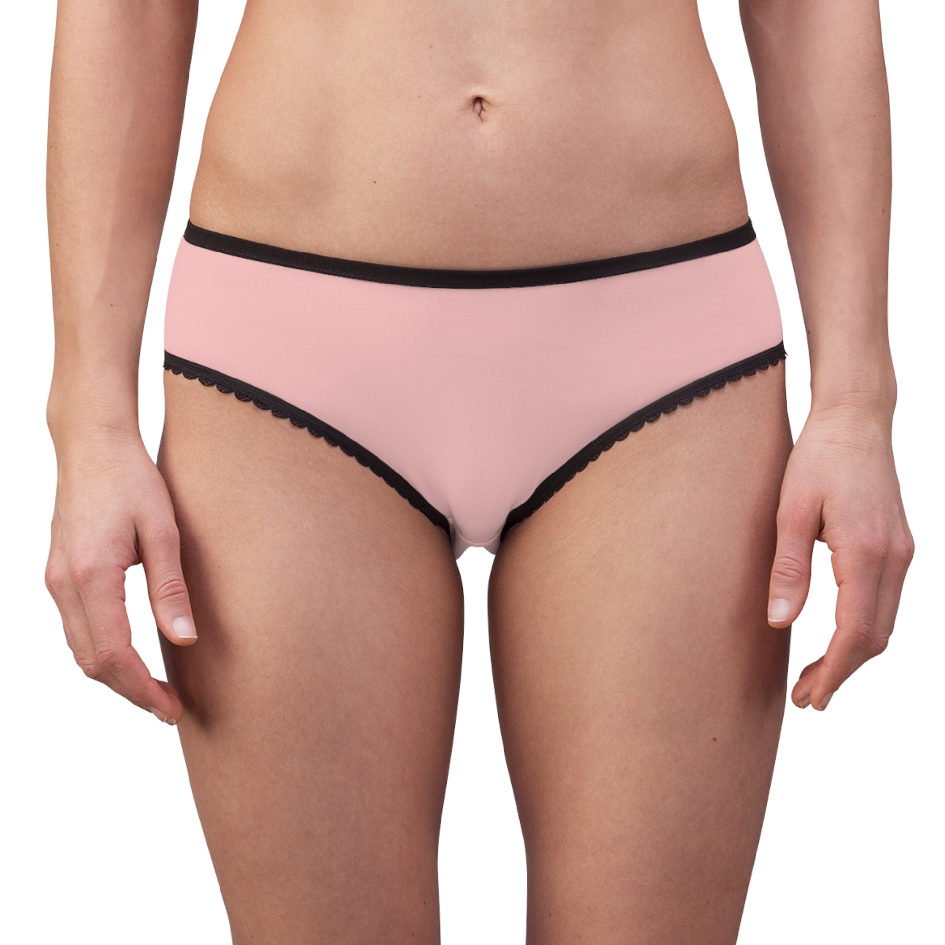Women's Pink Lace-Trim Briefs — Soft Everyday Underwear