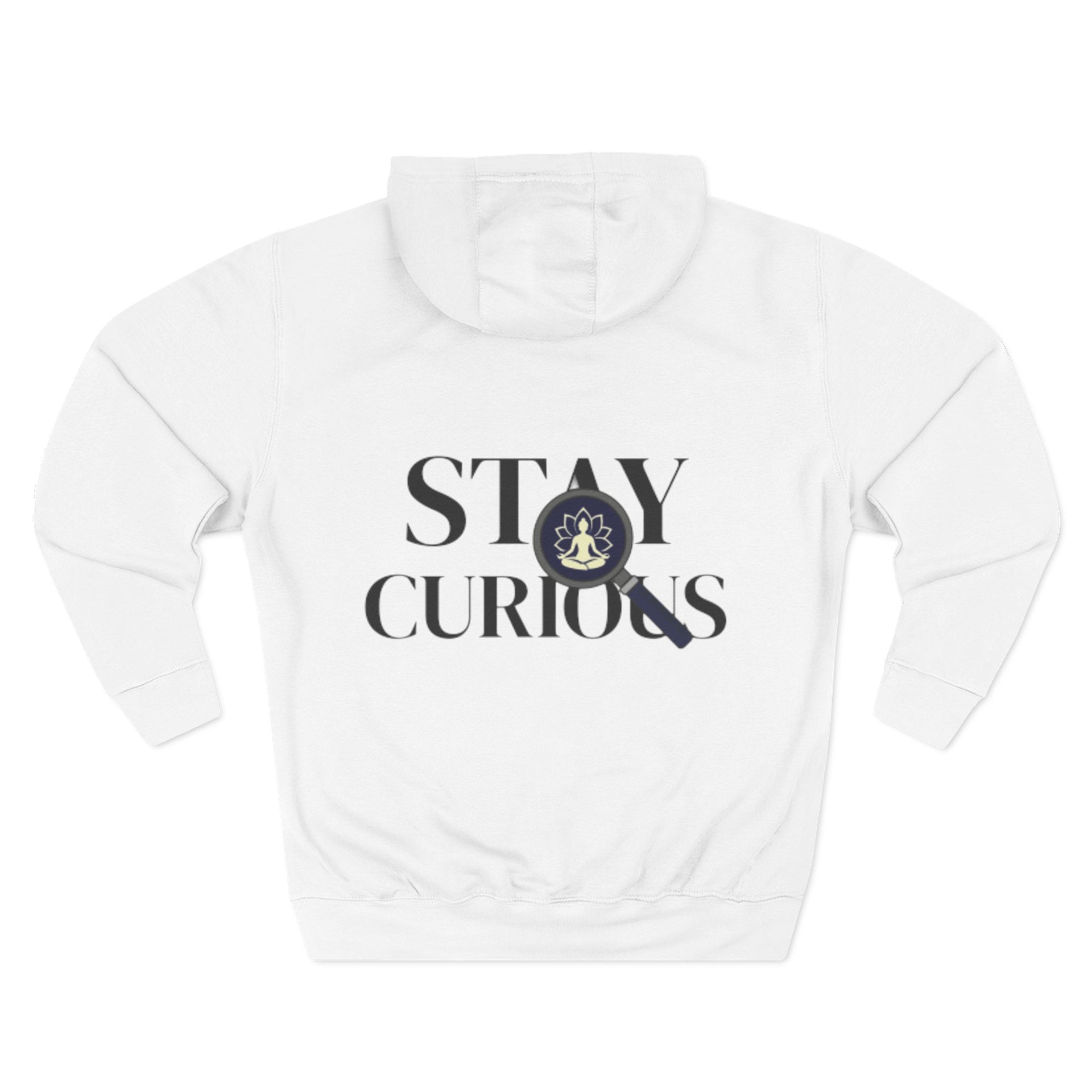 Stay Curious Fleece Hoodie — 'Inhale Exhale' Mindfulness Hoodie