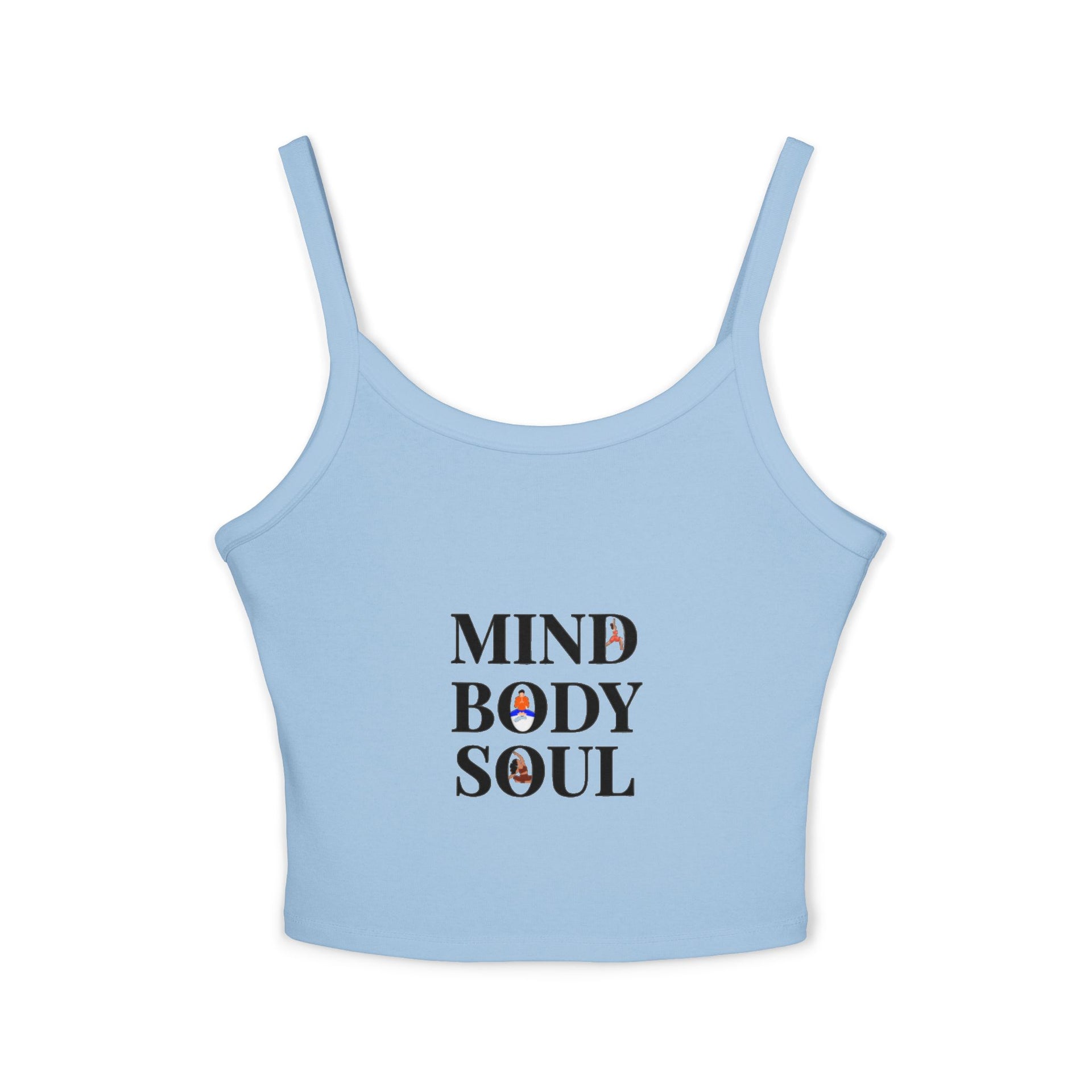 Mind Body Soul Crop Tank — Women’s Spiritual Yoga Spaghetti Strap Top