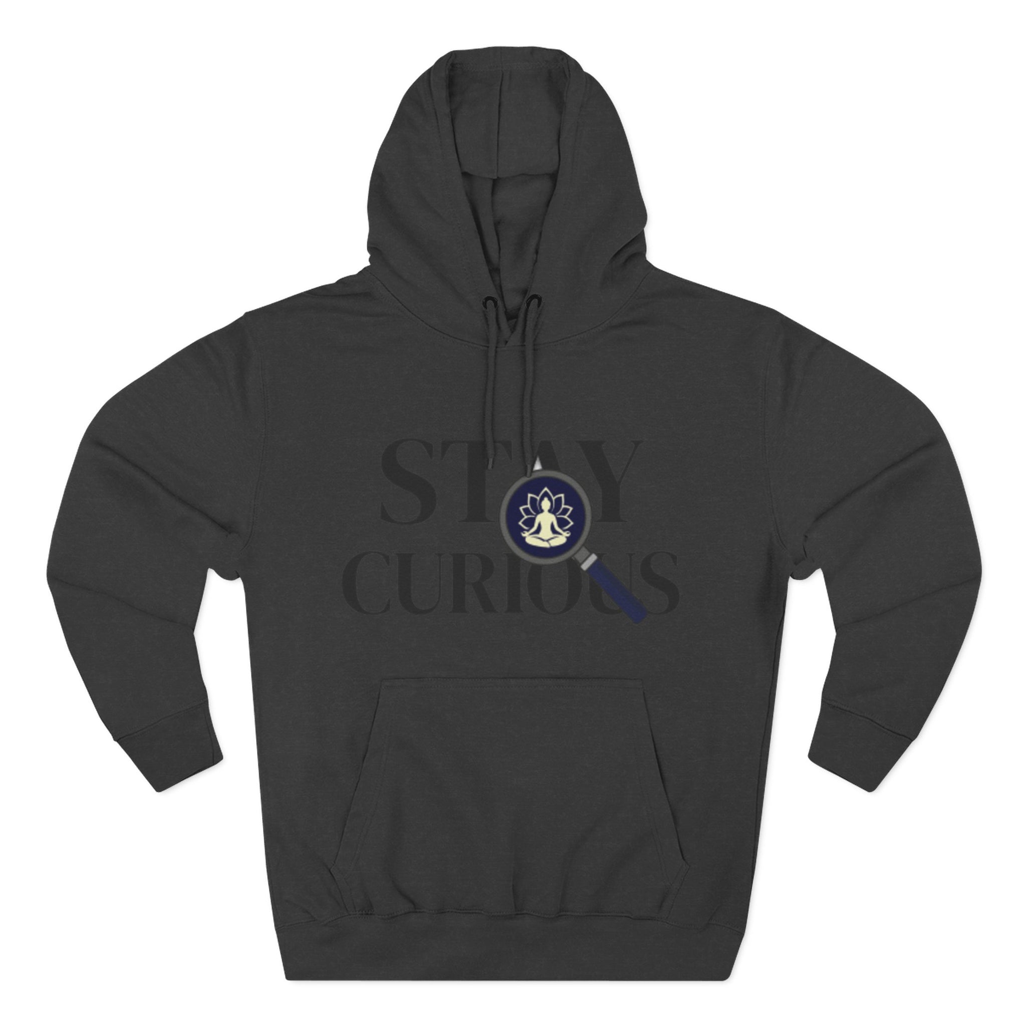 Stay Curious Fleece Hoodie — 'Inhale Exhale' Mindfulness Hoodie