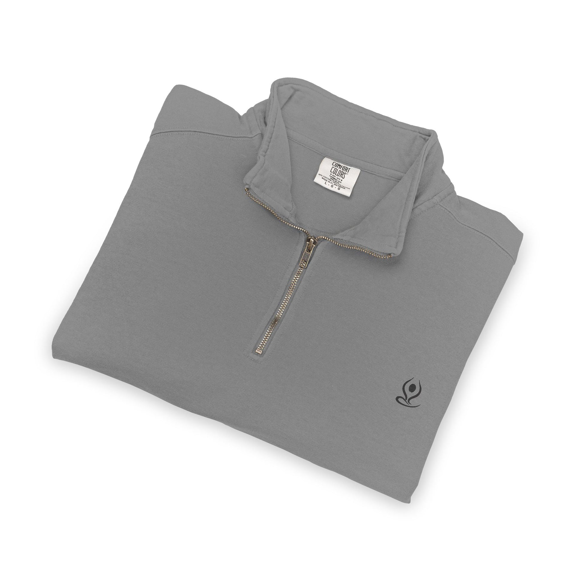 Quarter-Zip Sweatshirt — Mind Body Soul Graphic Relaxed Pullover