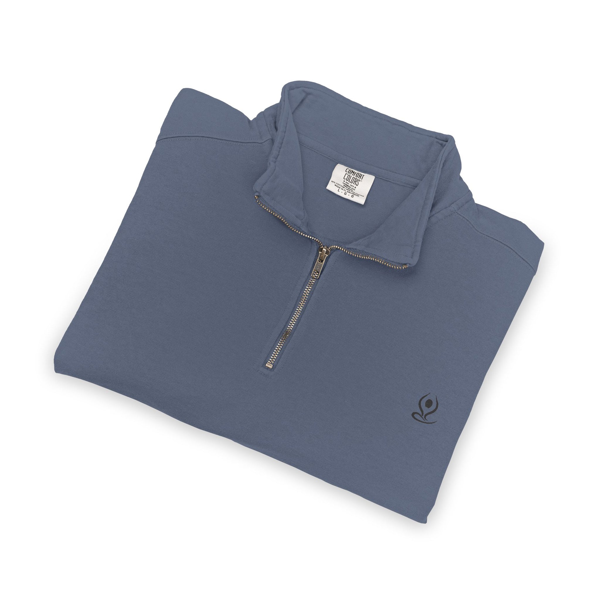 Quarter-Zip Sweatshirt — Mind Body Soul Graphic Relaxed Pullover