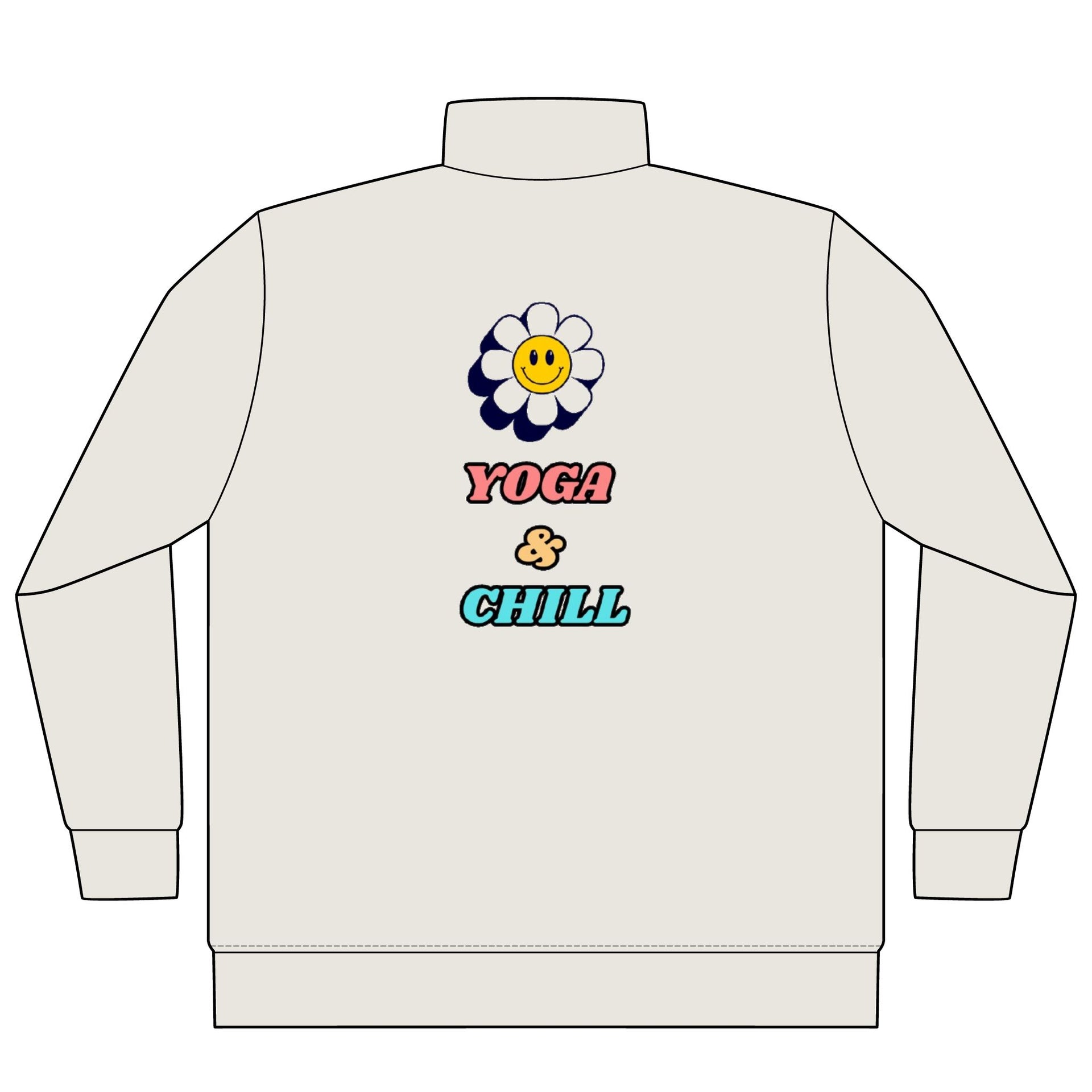 Quarter-Zip Pullover — Yoga & Chill Smiley Daisy Relaxed Pullover