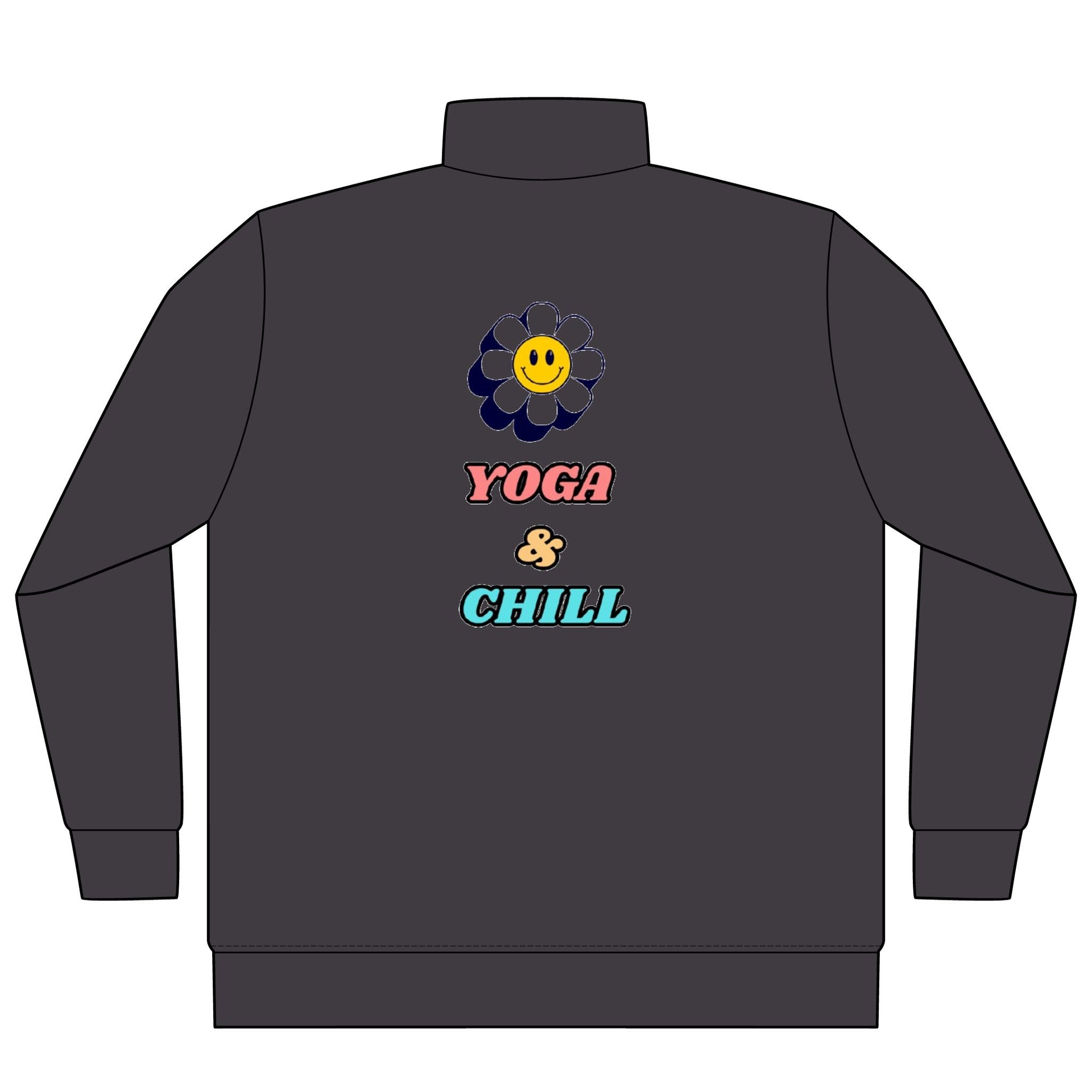 Quarter-Zip Pullover — Yoga & Chill Smiley Daisy Relaxed Pullover