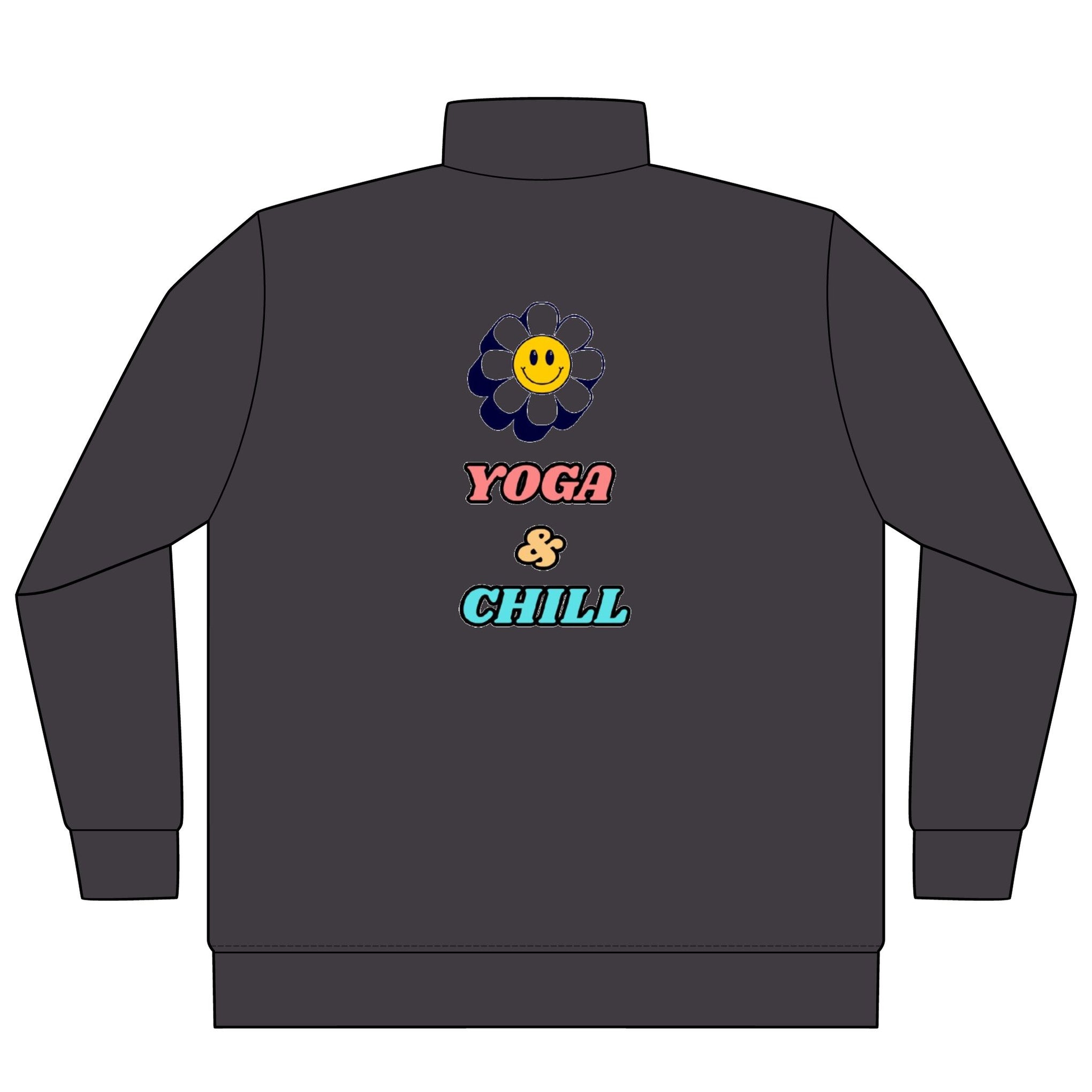 Quarter-Zip Pullover — Yoga & Chill Smiley Daisy Relaxed Pullover
