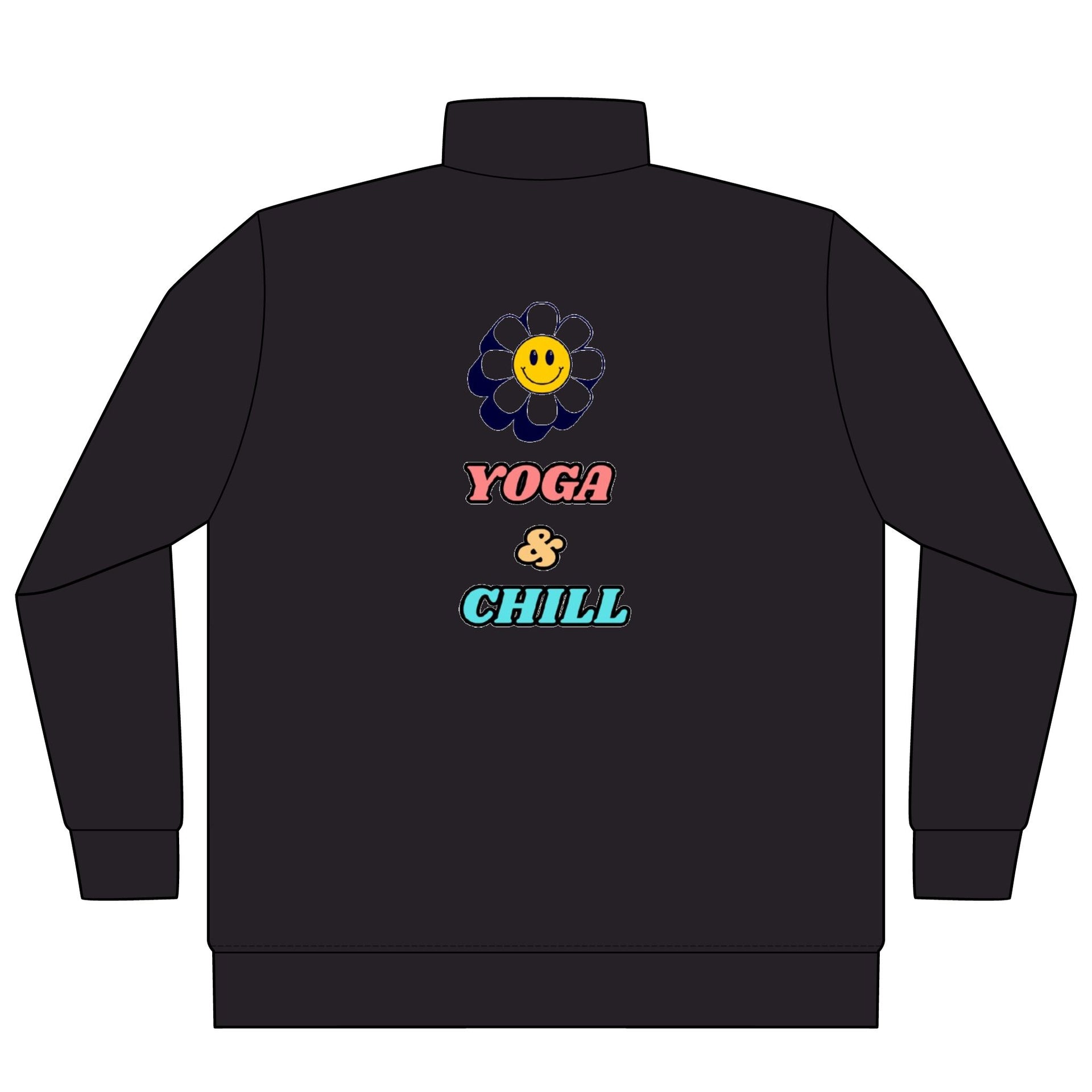 Quarter-Zip Pullover — Yoga & Chill Smiley Daisy Relaxed Pullover
