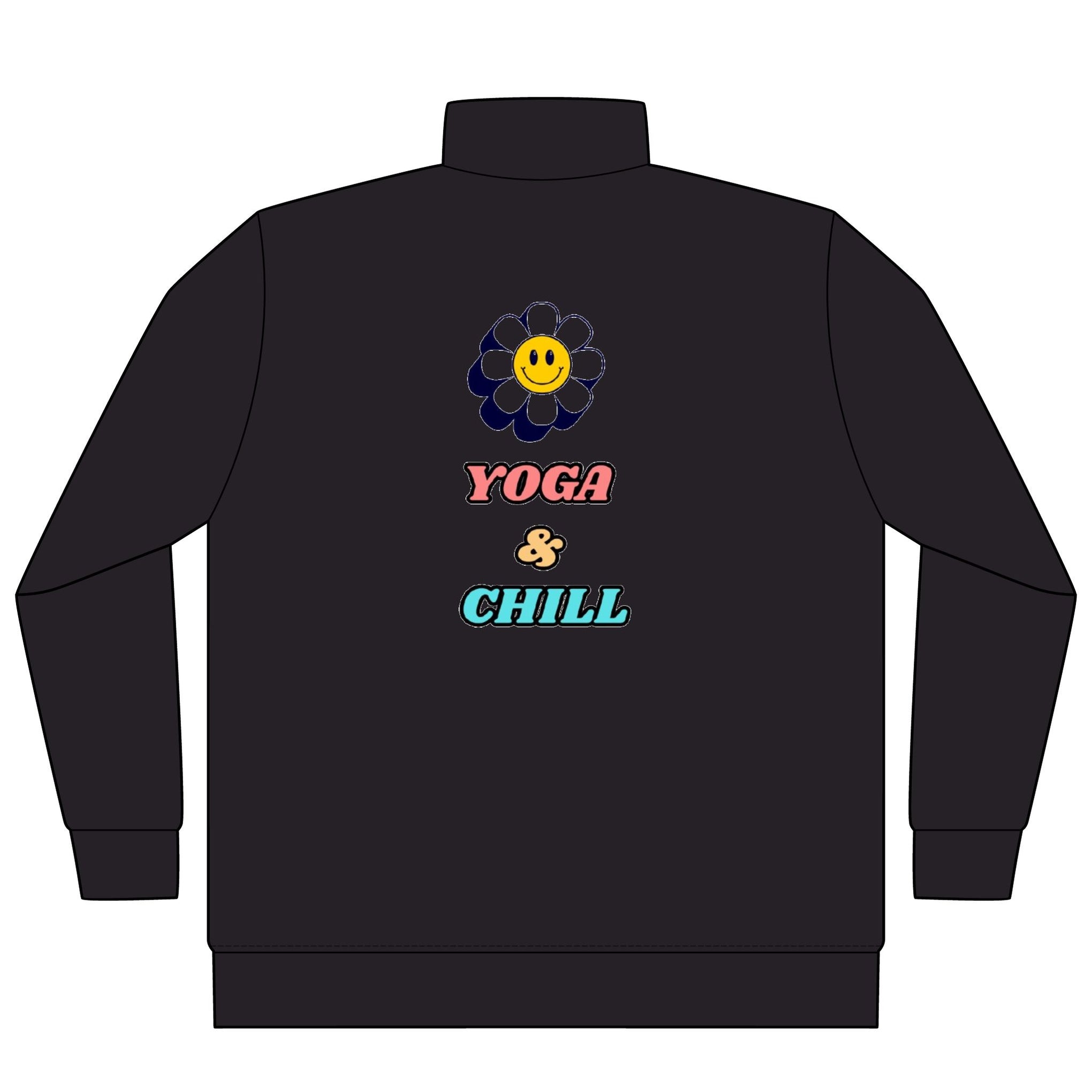 Quarter-Zip Pullover — Yoga & Chill Smiley Daisy Relaxed Pullover