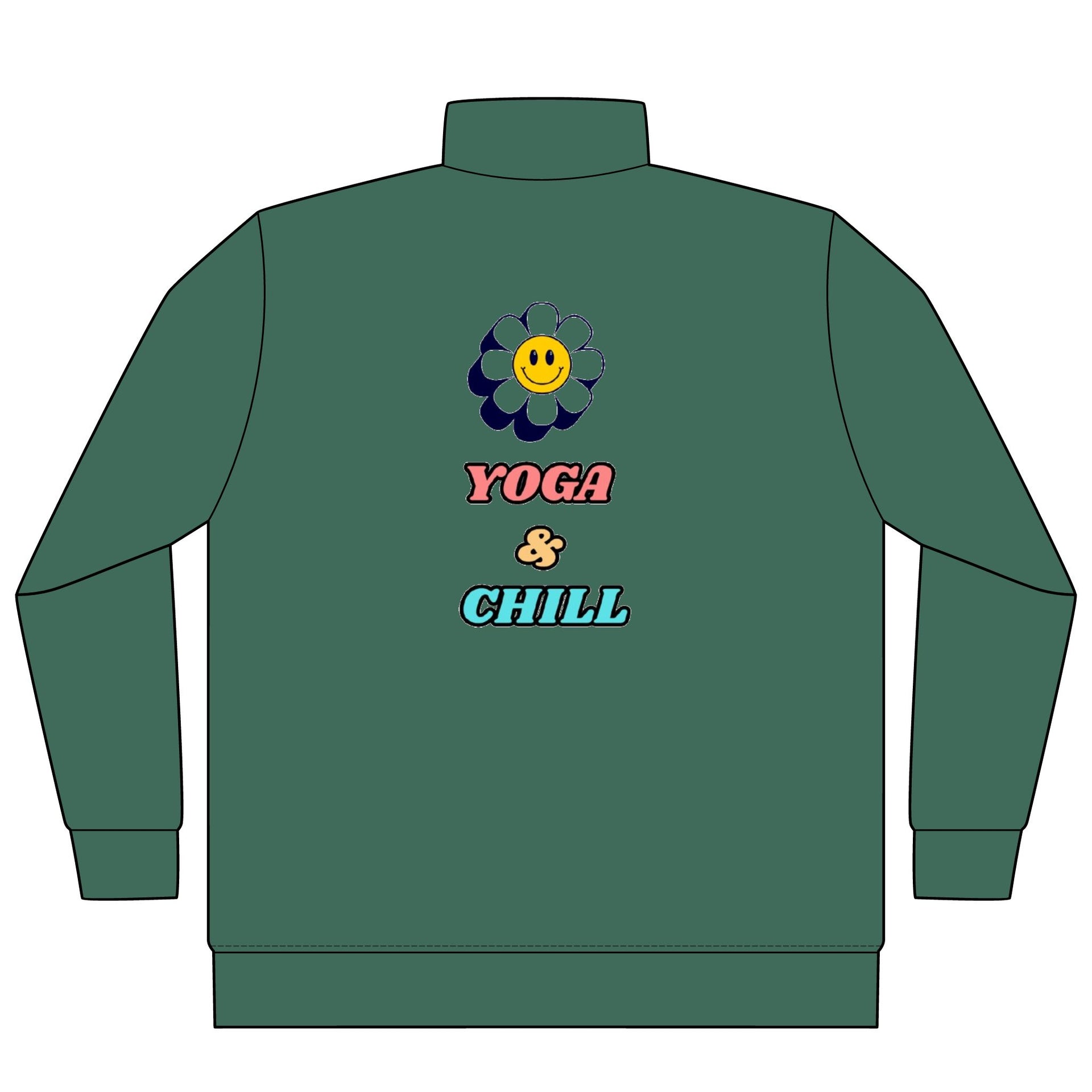 Quarter-Zip Pullover — Yoga & Chill Smiley Daisy Relaxed Pullover