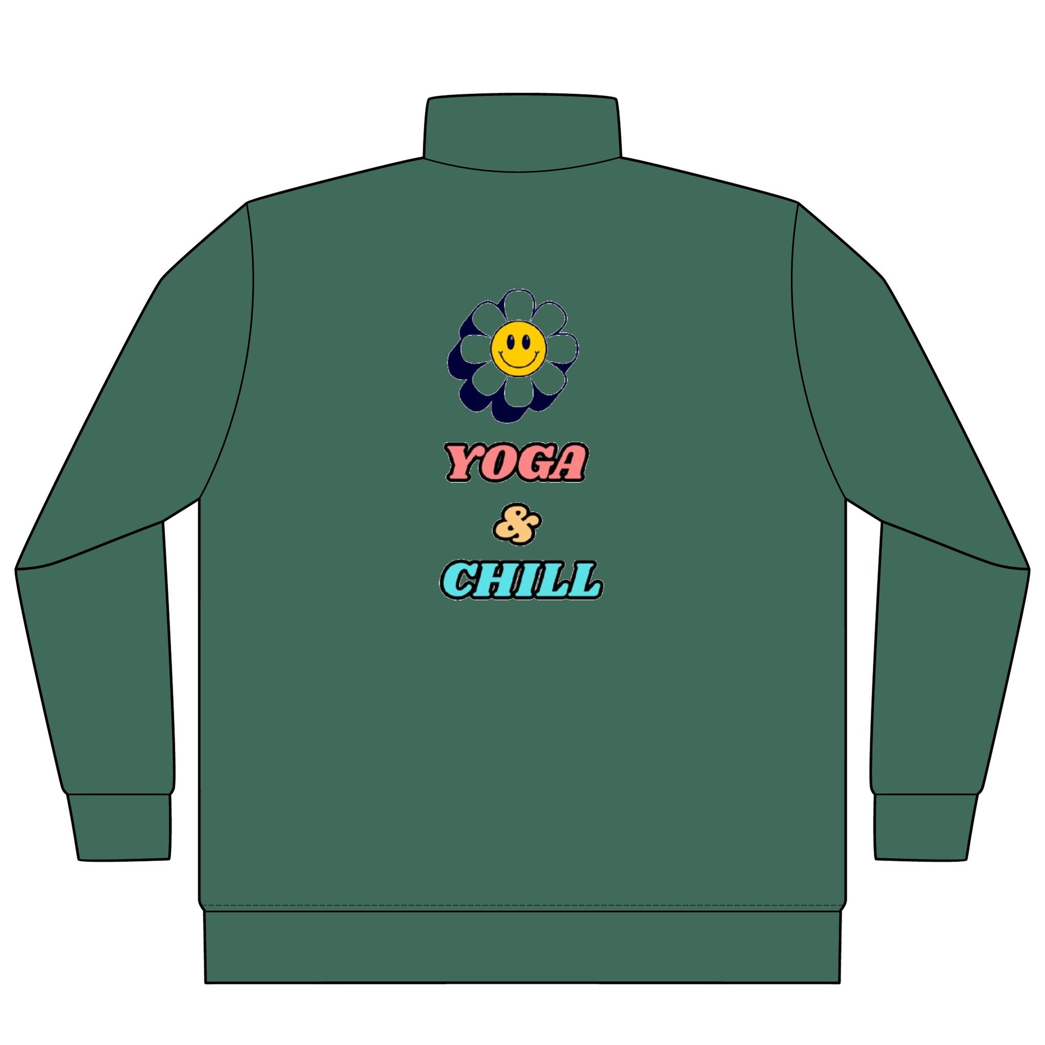 Quarter-Zip Pullover — Yoga & Chill Smiley Daisy Relaxed Pullover