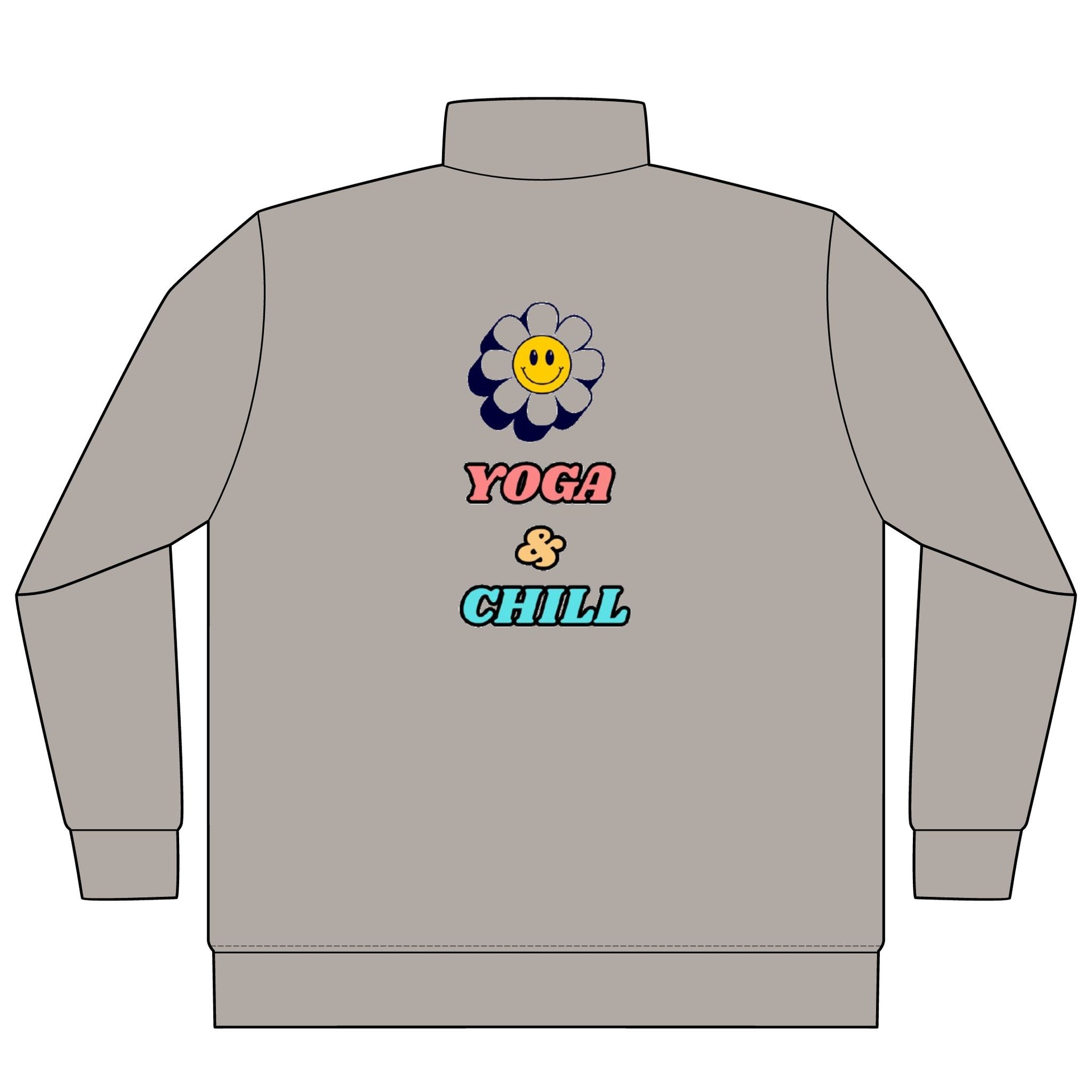 Quarter-Zip Pullover — Yoga & Chill Smiley Daisy Relaxed Pullover