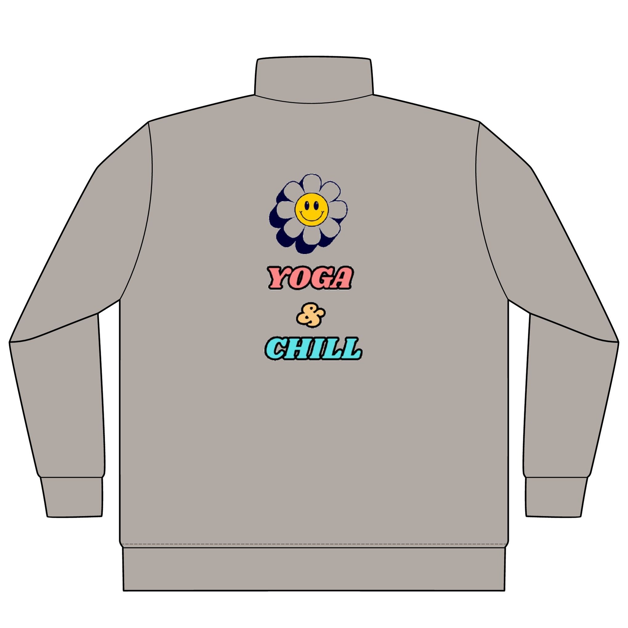 Quarter-Zip Pullover — Yoga & Chill Smiley Daisy Relaxed Pullover
