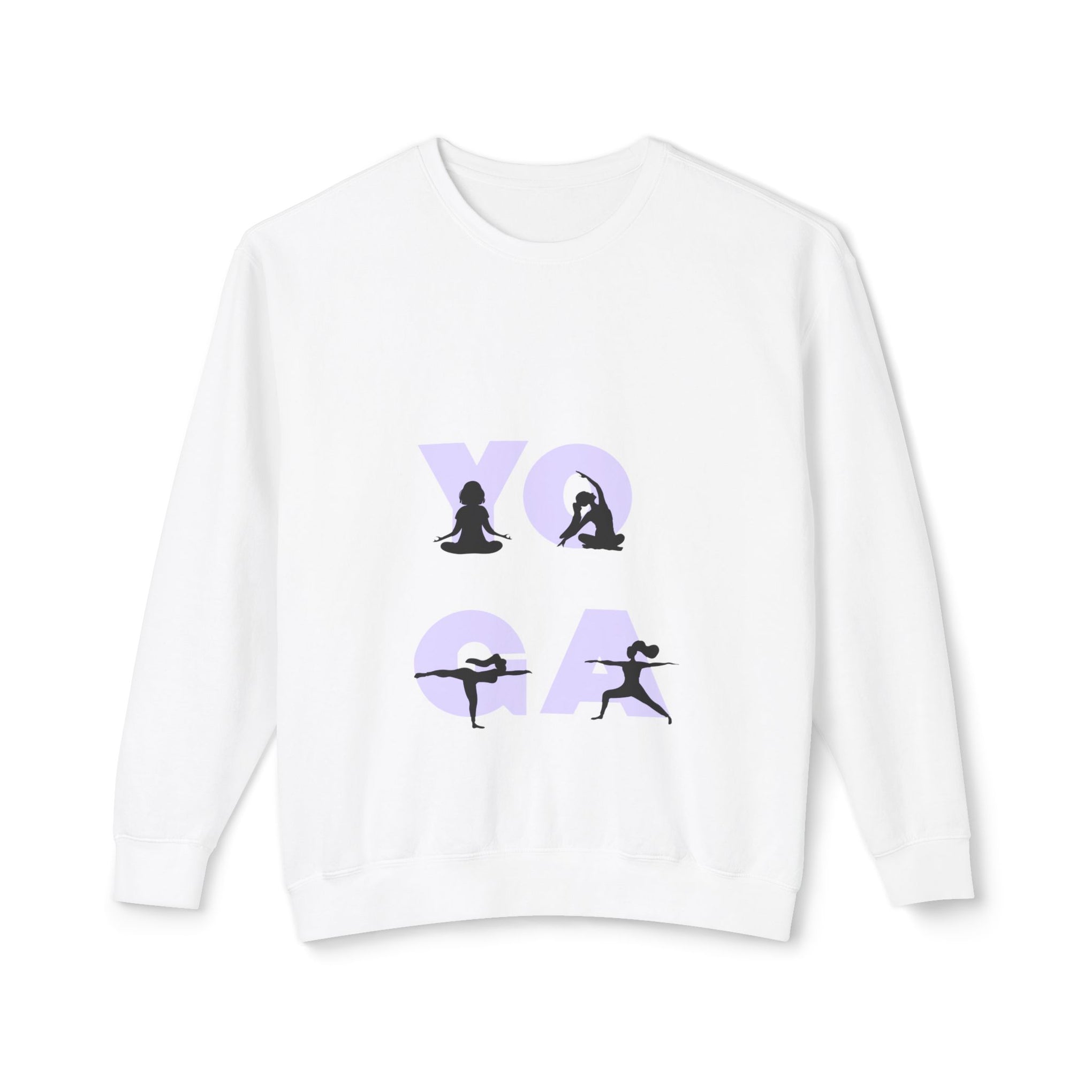 Yoga Pose Crewneck Sweatshirt — 'YOGA' Silhouette Design
