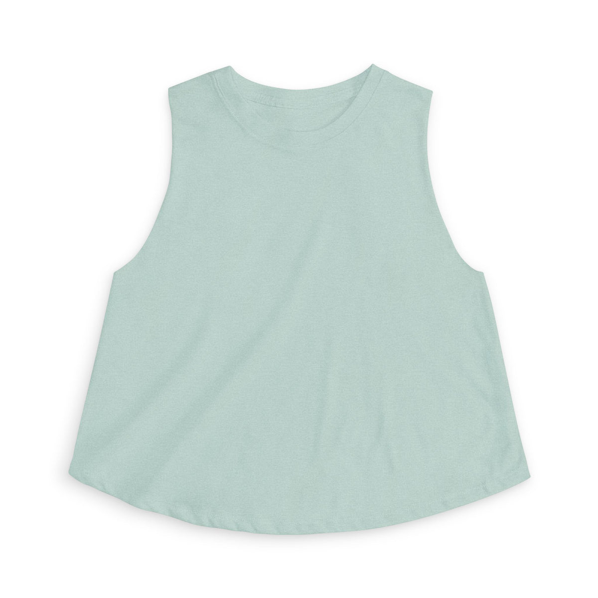 Crop Top — Minimal White Yoga Tank, Relaxed Women's Workout Lounge Top
