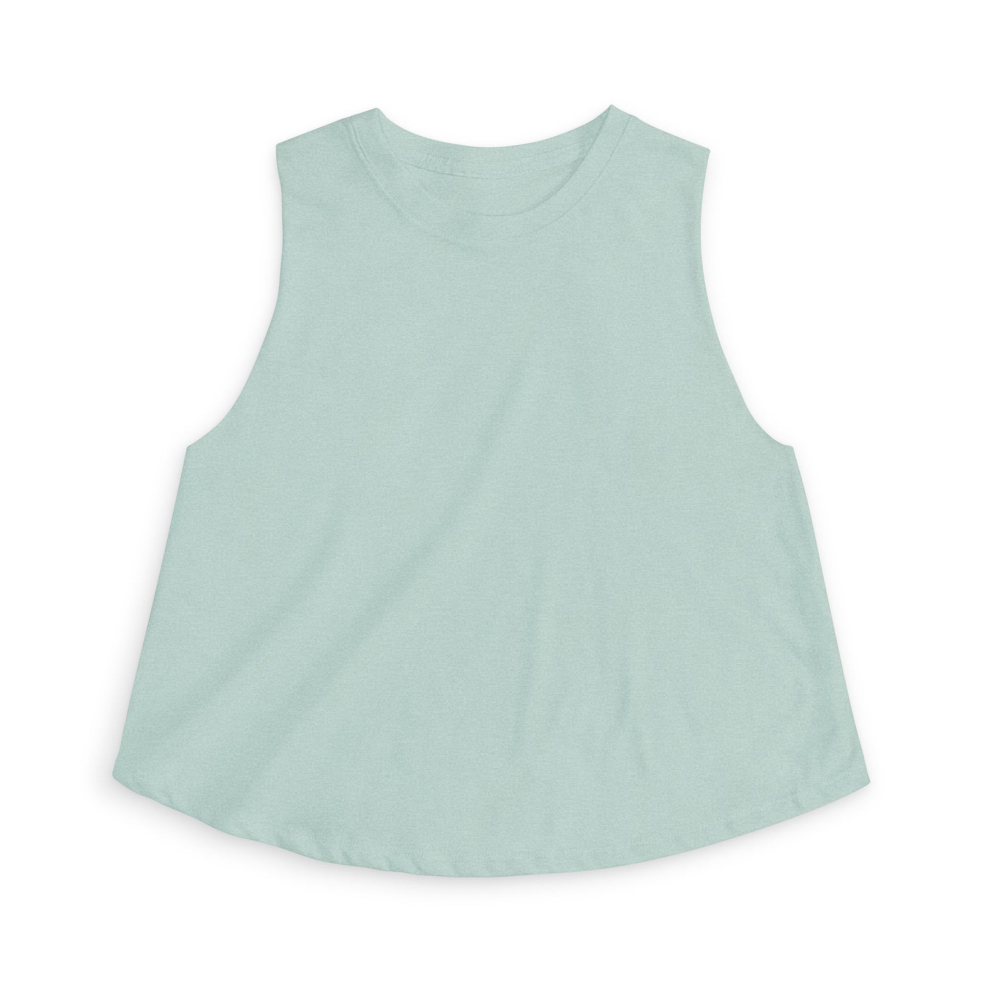 Crop Top — Minimal White Yoga Tank, Relaxed Women's Workout & Lounge Top
