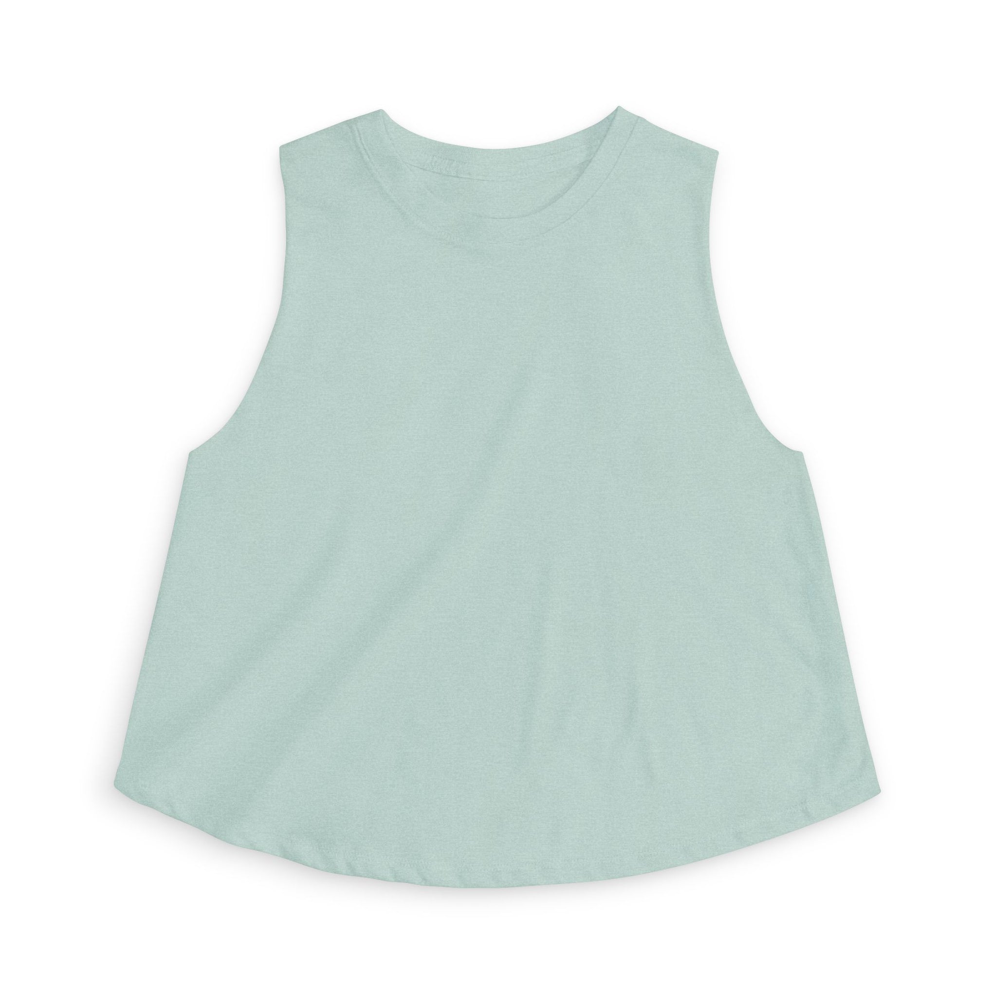 Crop Top — Minimal White Yoga Tank, Relaxed Women's Workout & Lounge Top
