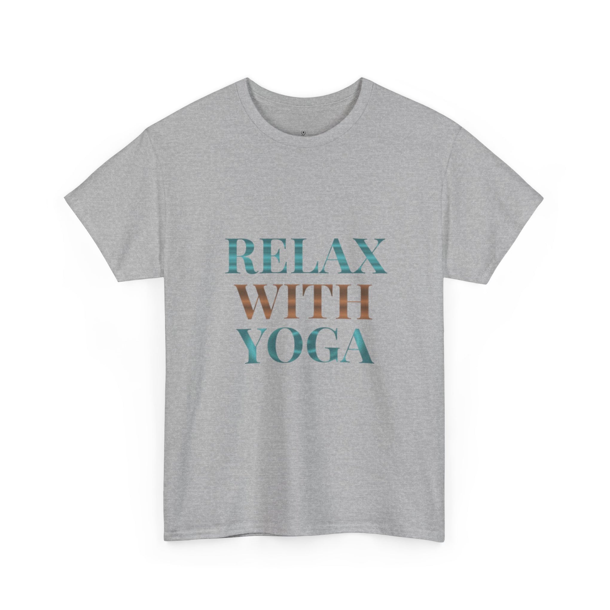 Relax With Yoga T-Shirt — Minimal Wellness Tee for Yogis & Meditation