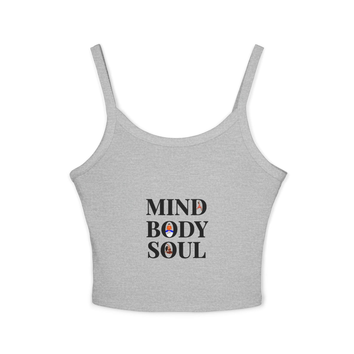 Mind Body Soul Crop Tank — Women’s Spiritual Yoga Spaghetti Strap Top