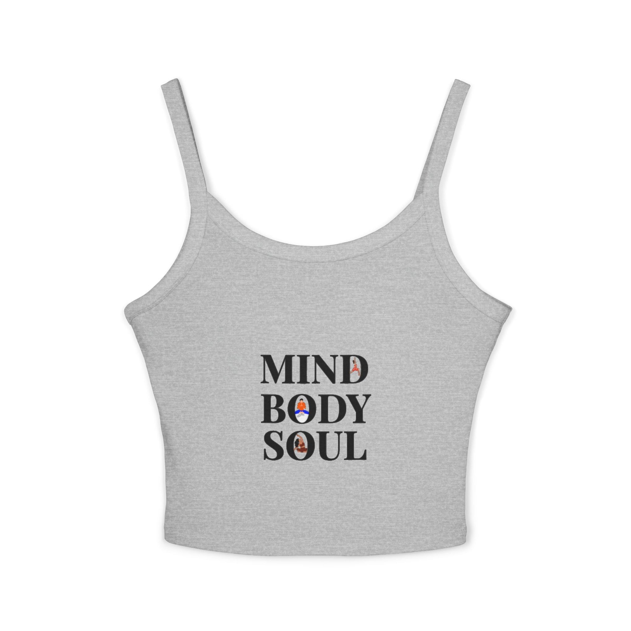 Mind Body Soul Crop Tank — Women’s Spiritual Yoga Spaghetti Strap Top