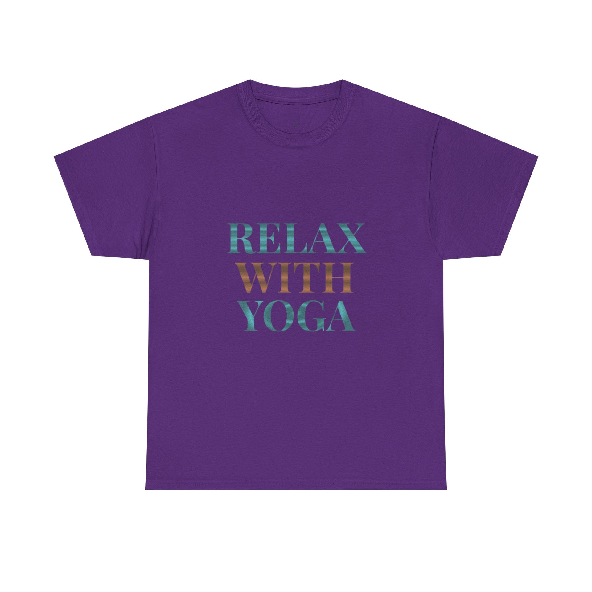 Relax With Yoga T-Shirt — Minimal Wellness Tee for Yogis & Meditation