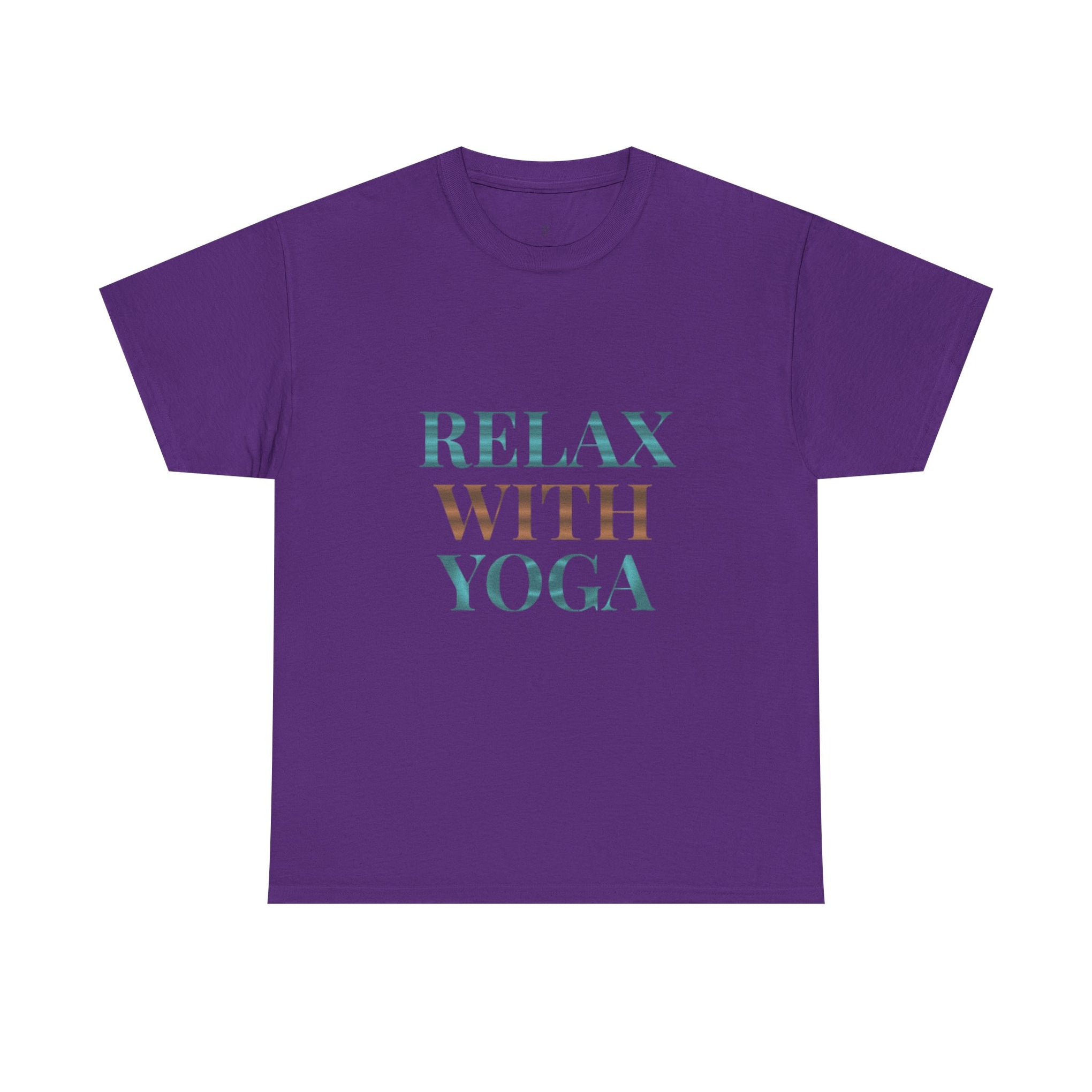 Relax With Yoga T-Shirt — Minimal Wellness Tee for Yogis & Meditation