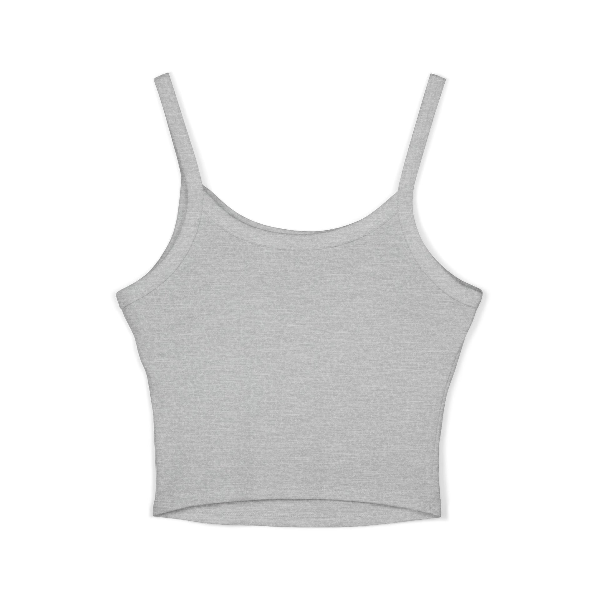 Stay Curious Crop Tank Top — Women's Spaghetti Strap Graphic Tank