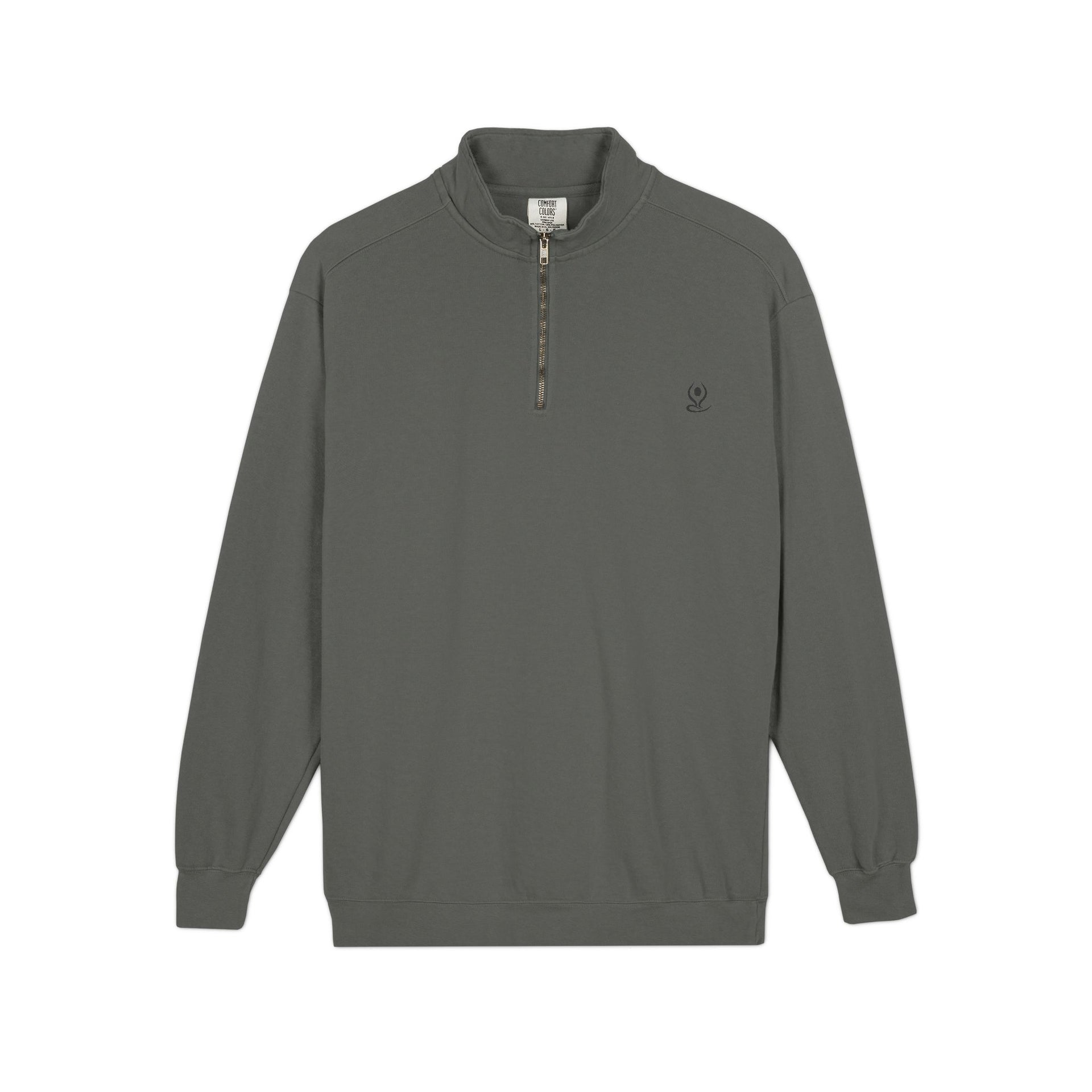 Quarter-Zip Sweatshirt — Mind Body Soul Graphic Relaxed Pullover