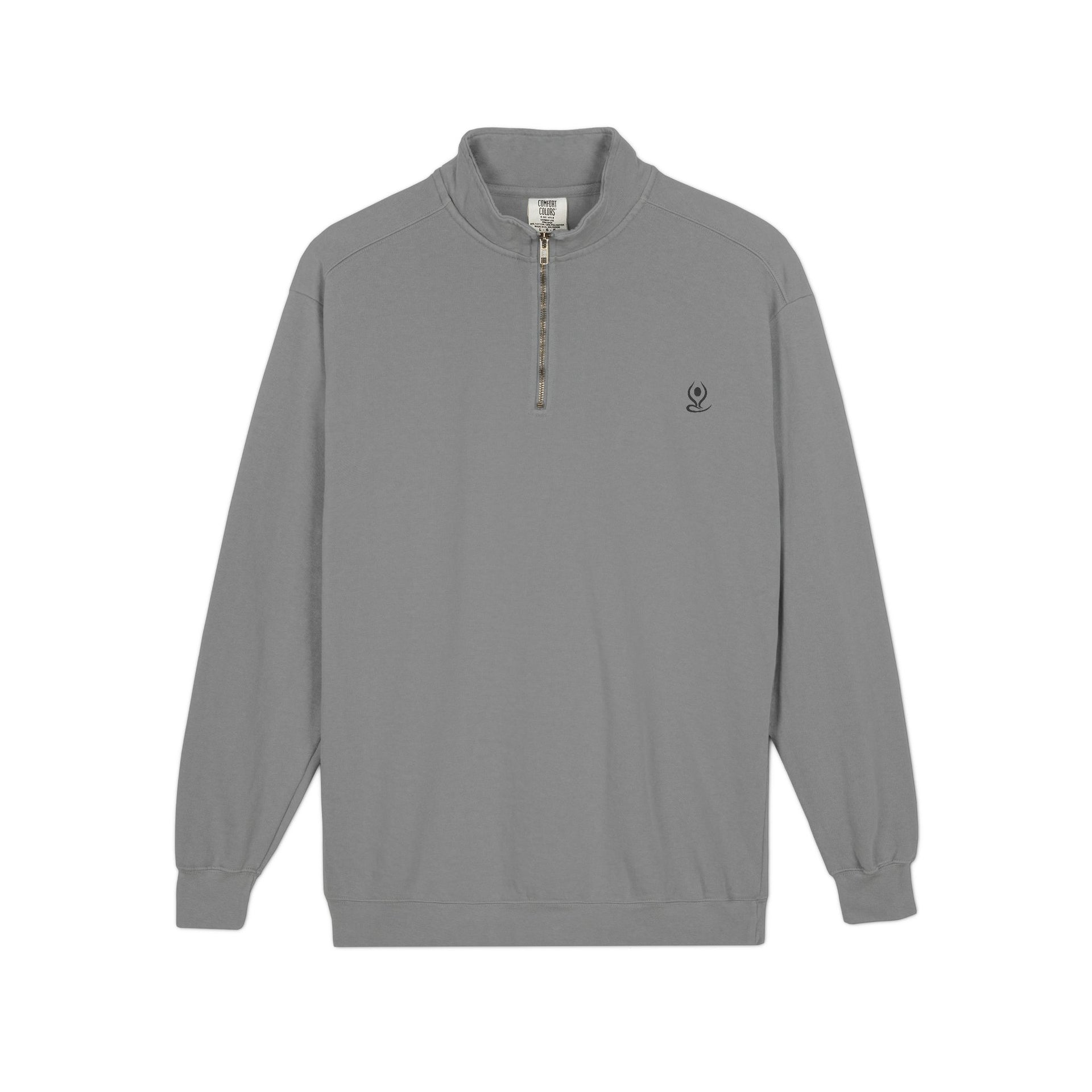 Quarter-Zip Sweatshirt — Mind Body Soul Graphic Relaxed Pullover