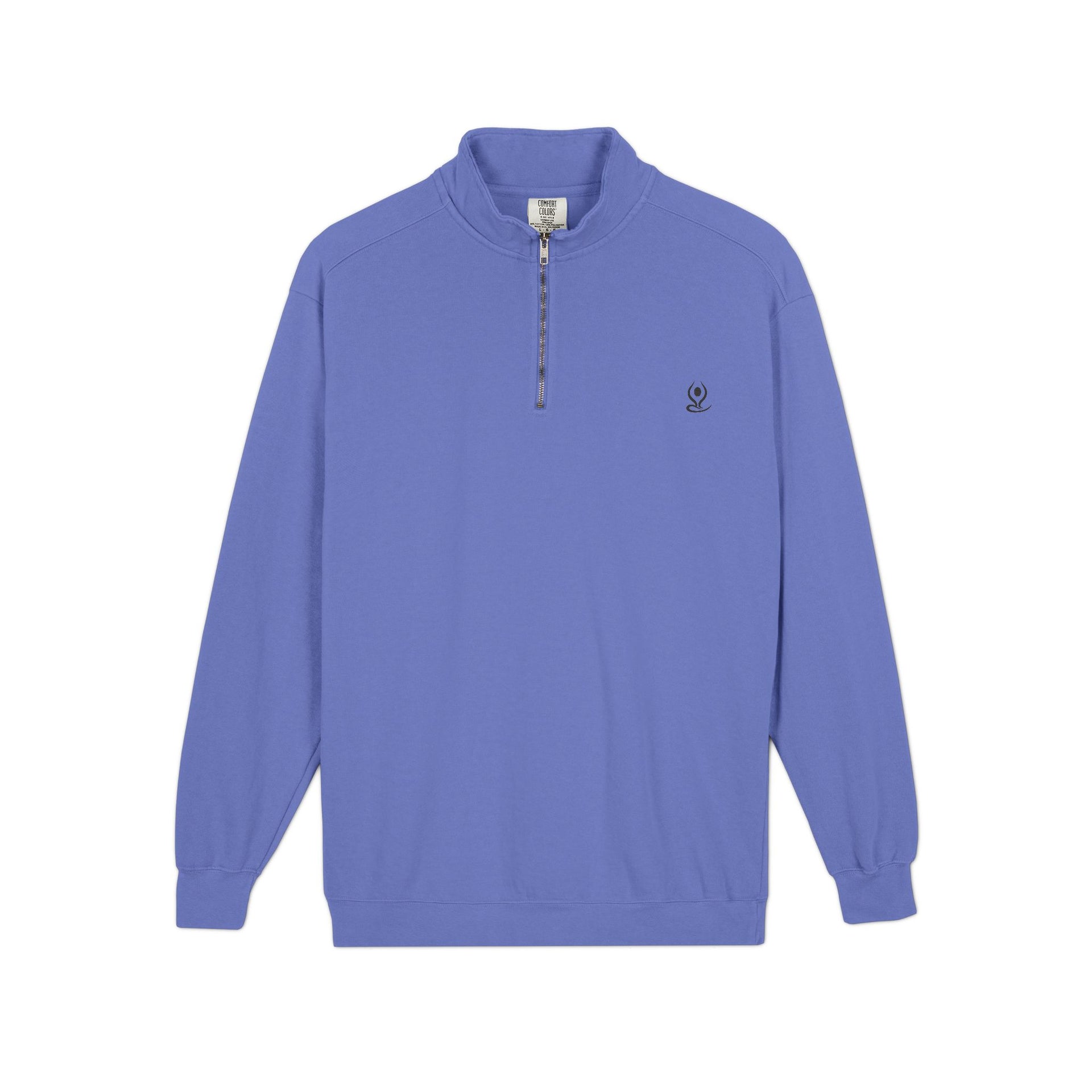 Quarter-Zip Sweatshirt — Mind Body Soul Graphic Relaxed Pullover
