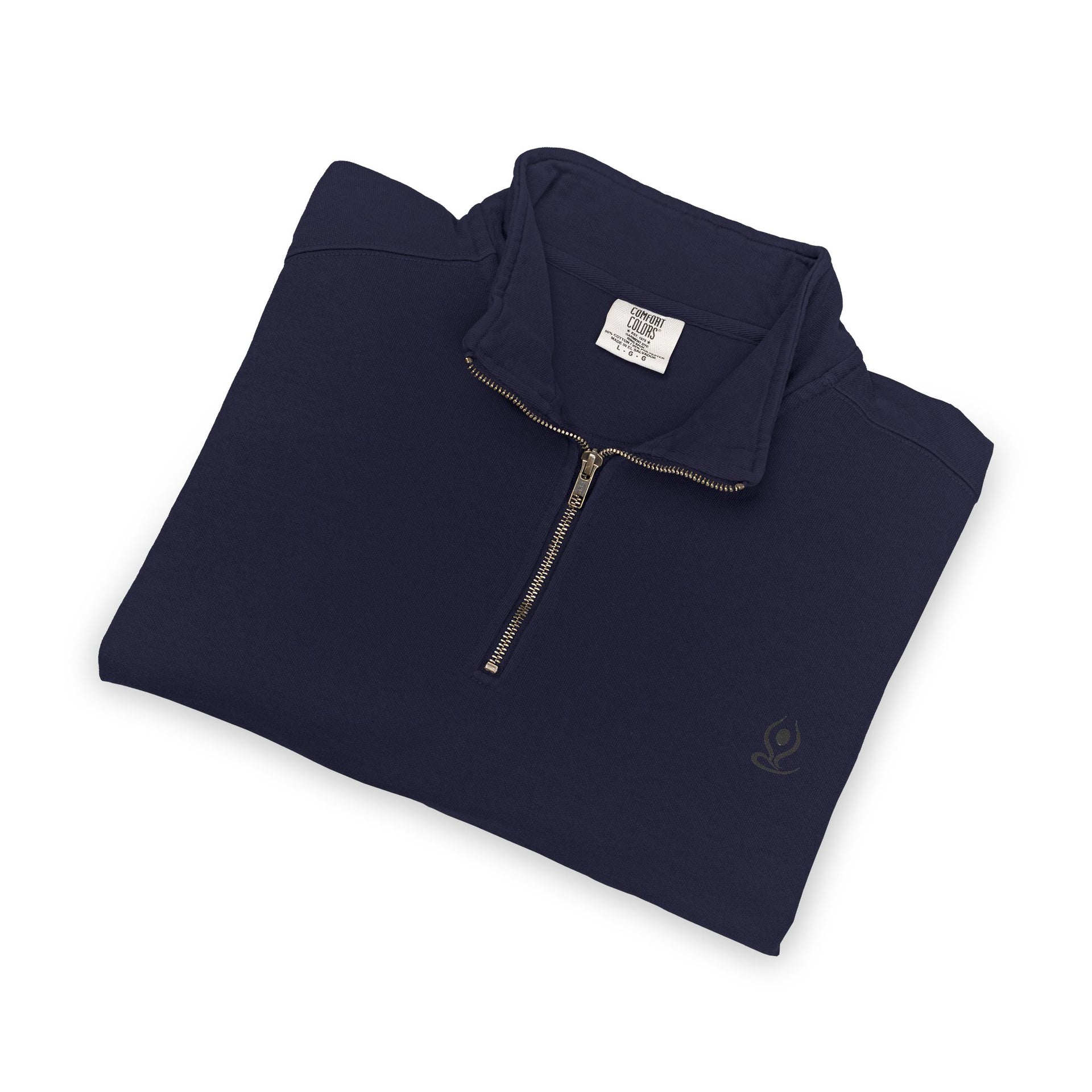 Quarter-Zip Sweatshirt — Mind Body Soul Graphic Relaxed Pullover