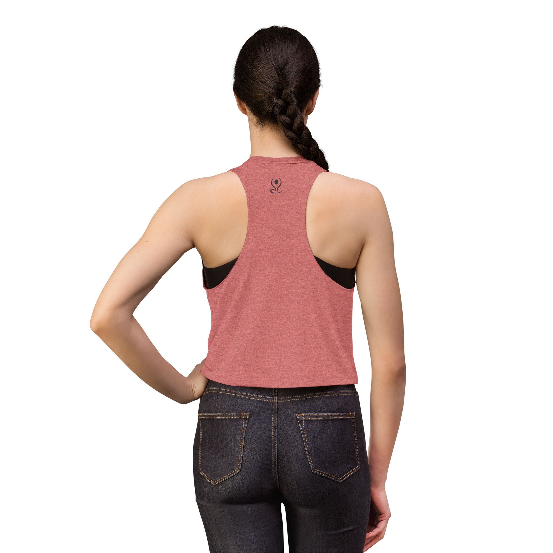 Crop Top — Minimal White Yoga Tank, Relaxed Women's Workout & Lounge Top